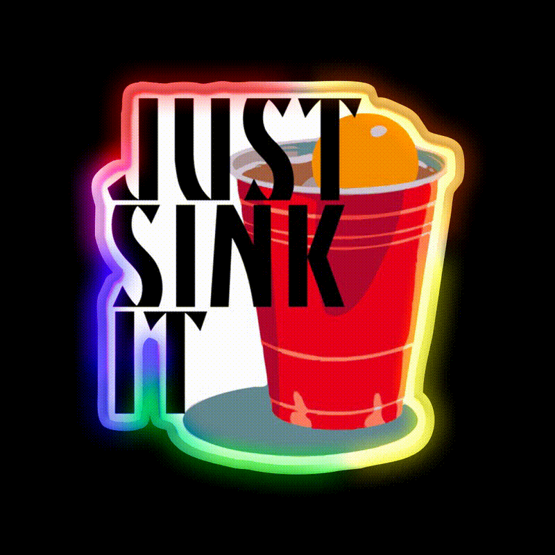 Sink It Beer Bar Decor Led Neon Sign Rgb Color - LED neon sign close-up detail