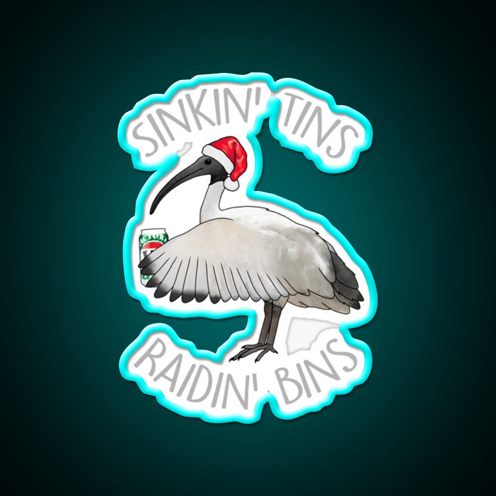 Sinkin Tins At Xmas Beer Bar Decor Led Neon Sign Rgb Color - Size and dimension reference