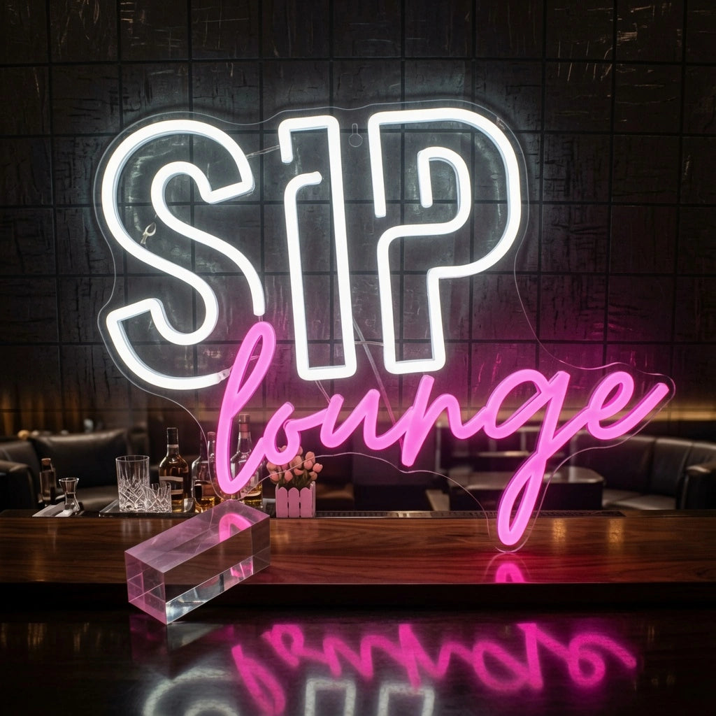 Sip Lounge LED Neon Sign - 02 High-Converting Product Image