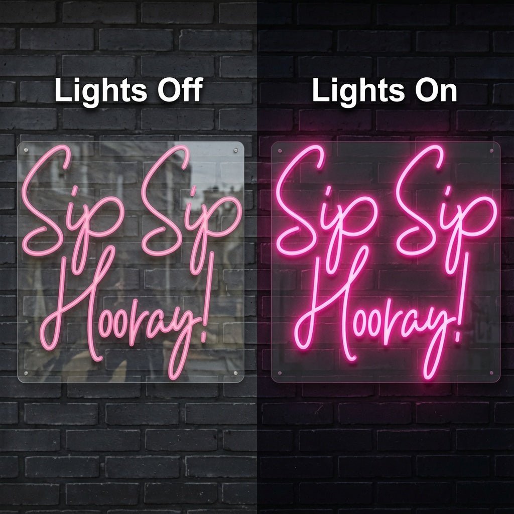 Sip Sip Hooray LED Neon Sign - Shineneon