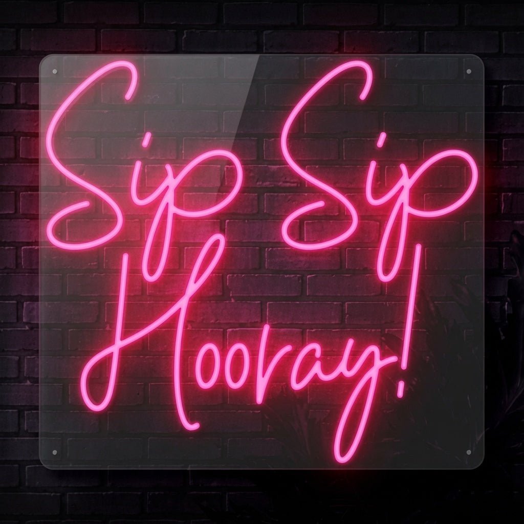 Sip Sip Hooray LED Neon Sign - Shineneon