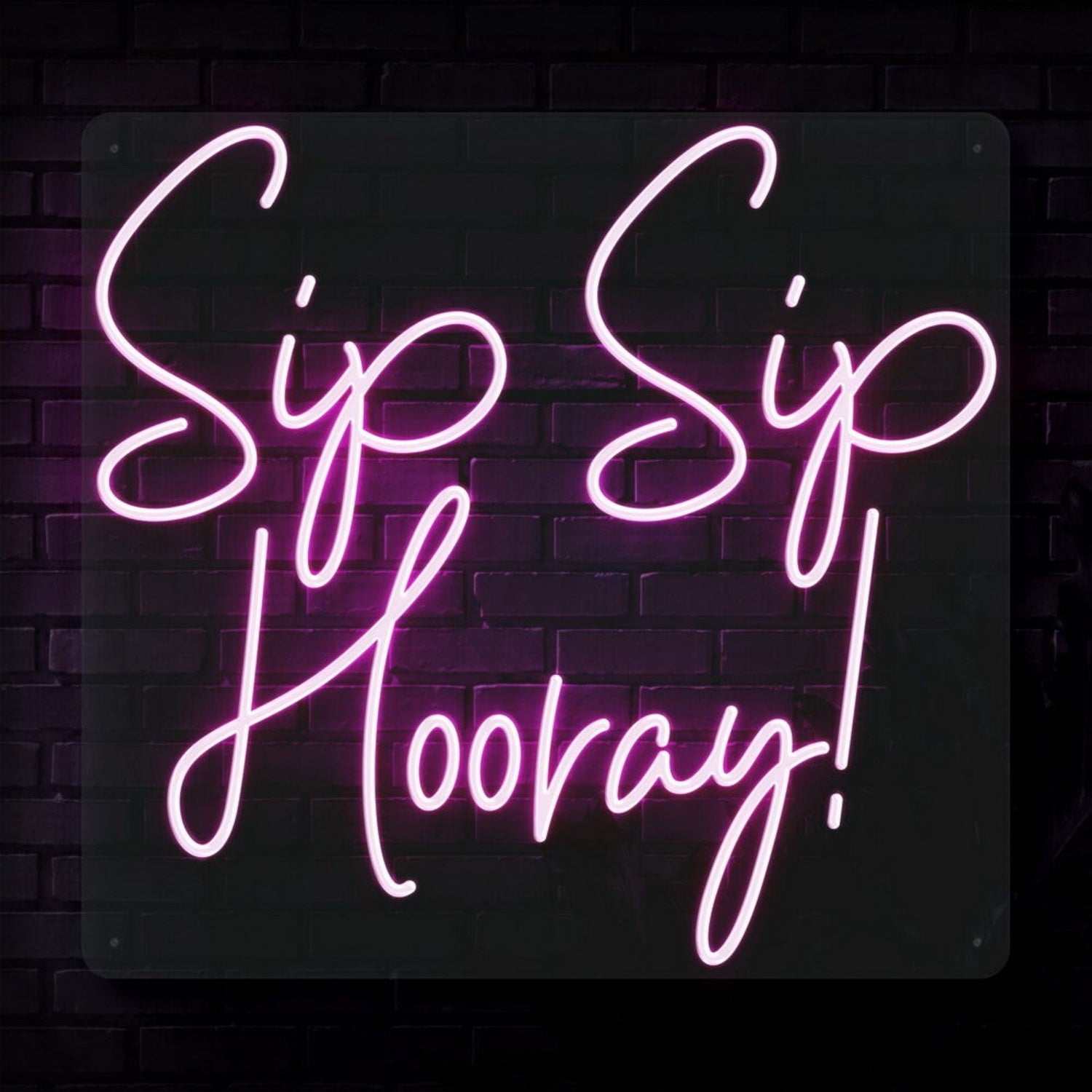Sip Sip Hooray Led Neon Sign For Celebratory And Social Spaces | Shineneon