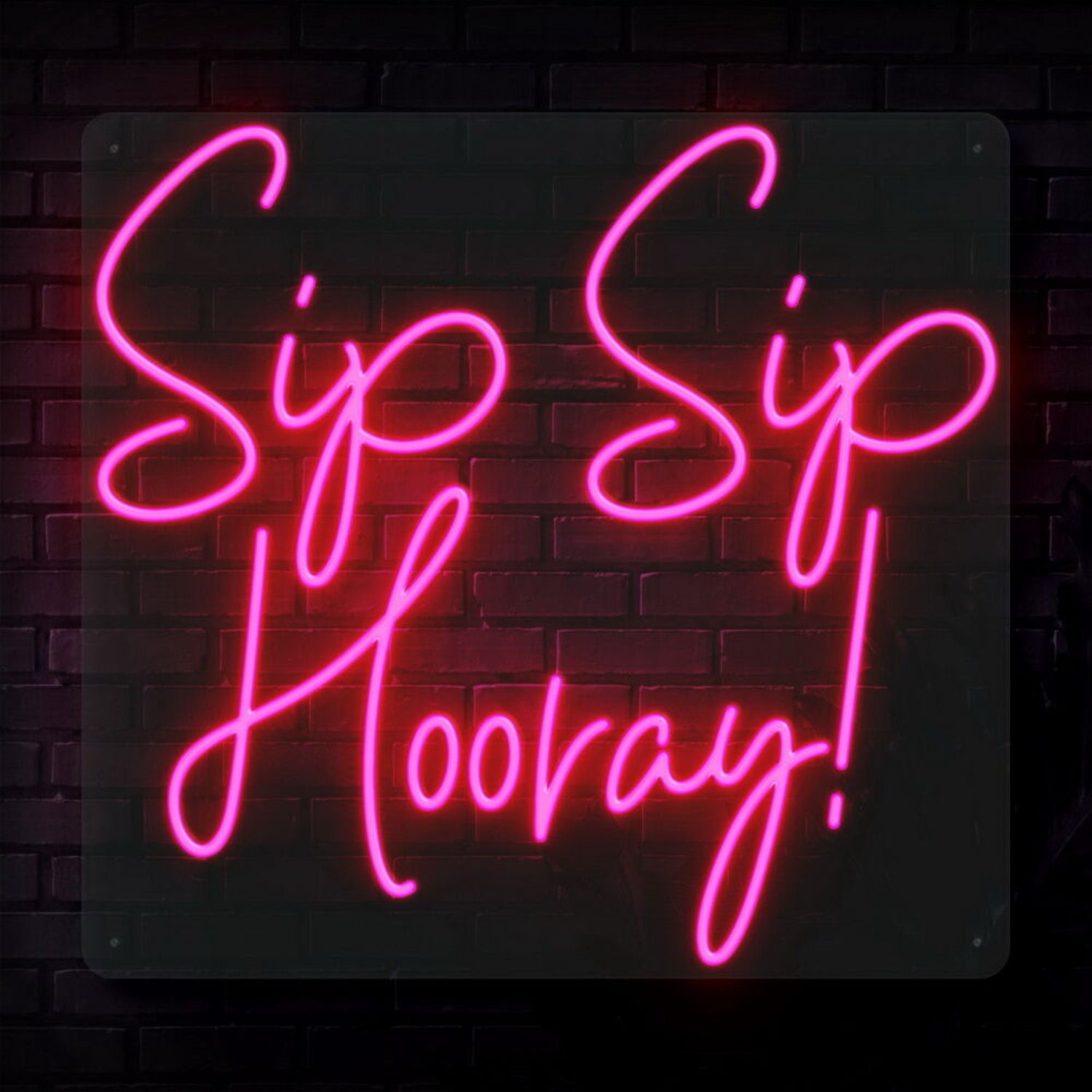 Sip Sip Hooray Led Neon Sign For Celebratory And Social Spaces | Shineneon