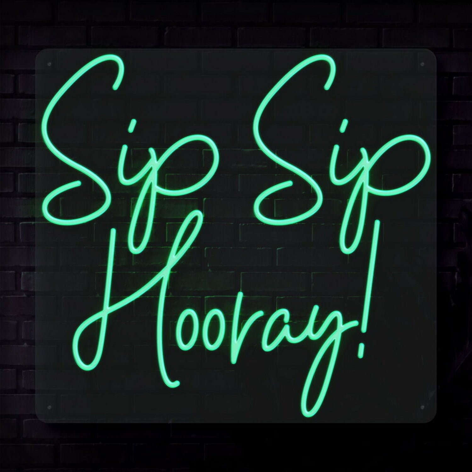 Sip Sip Hooray Led Neon Sign For Celebratory And Social Spaces | Shineneon