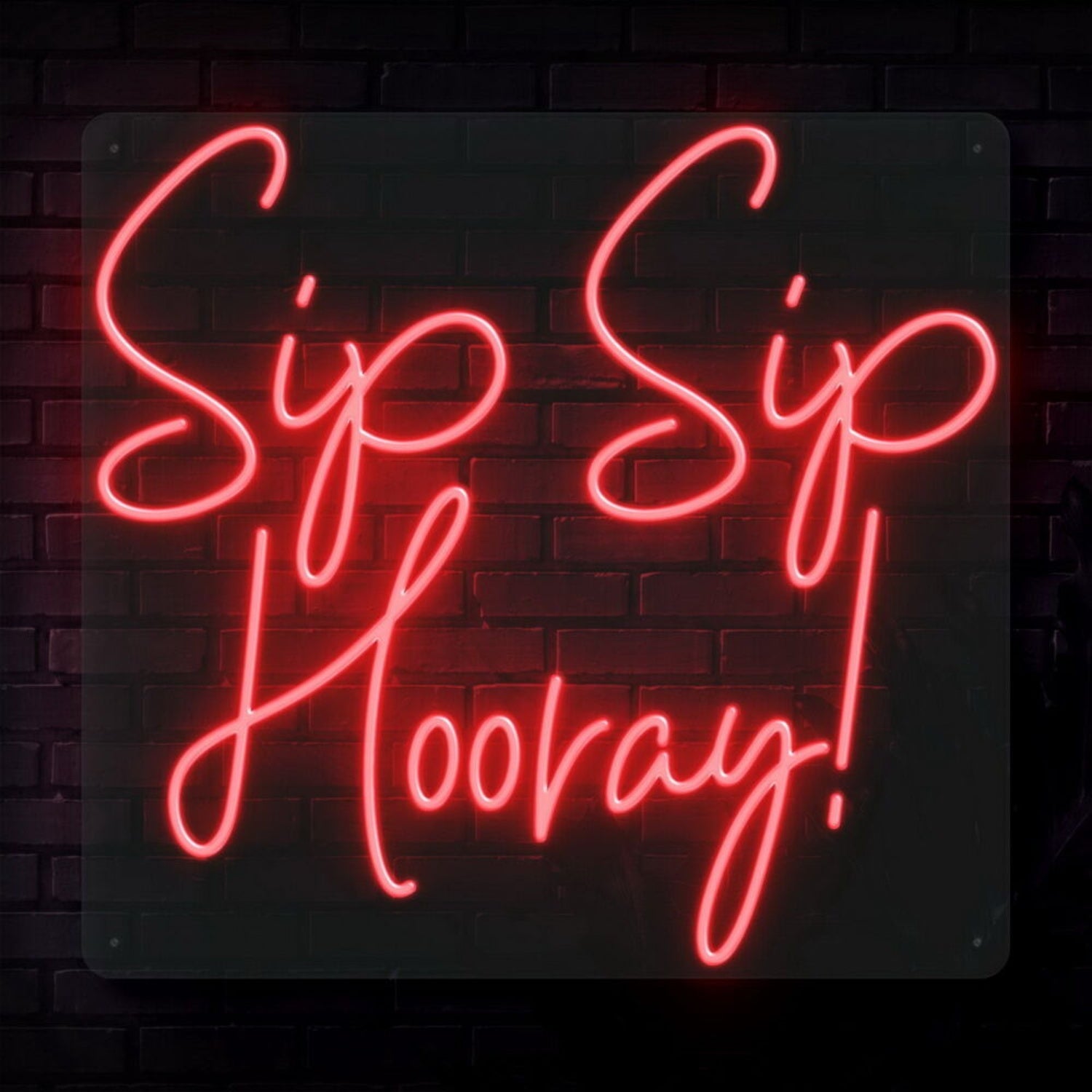 Sip Sip Hooray Led Neon Sign For Celebratory And Social Spaces | Shineneon