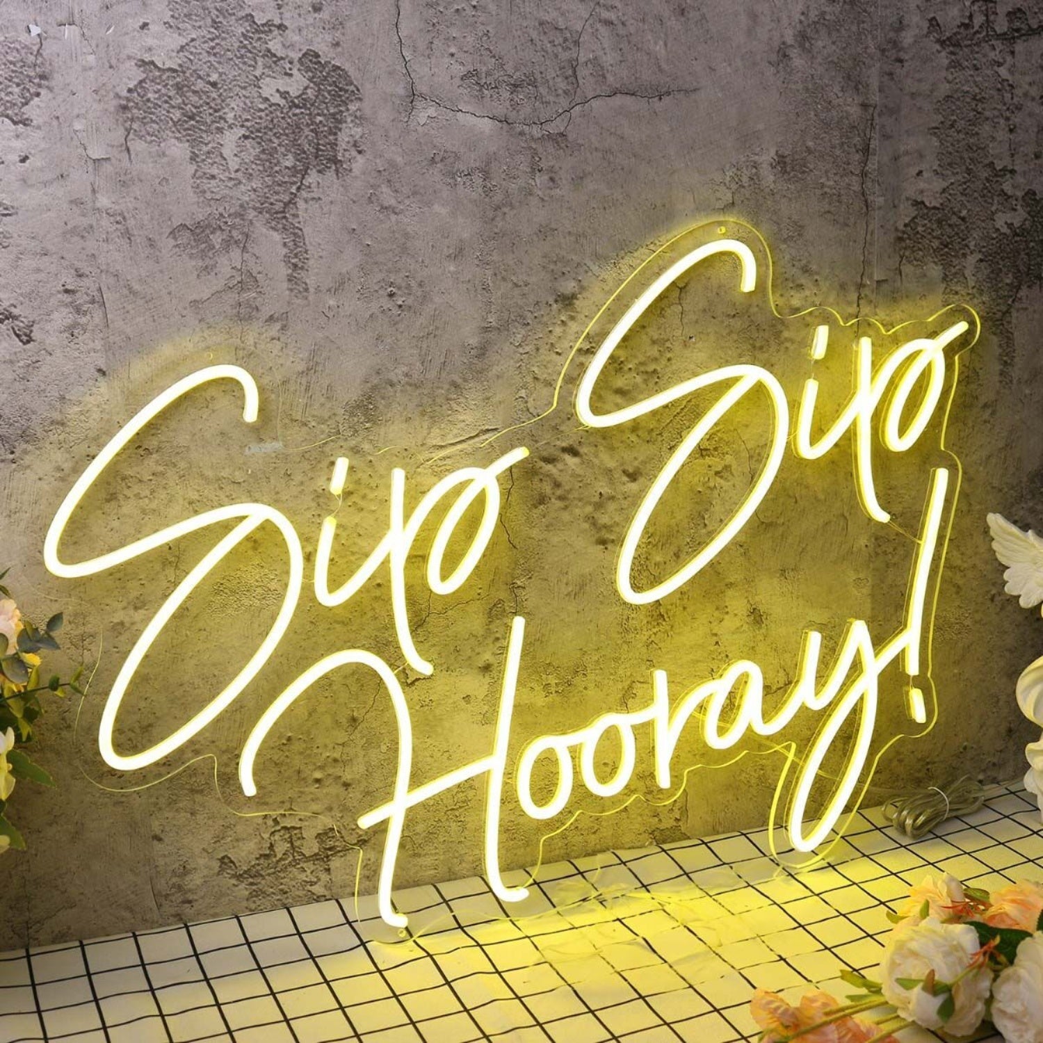 Sip Sip Hooray Yellow Led Neon Sign - Shineneon