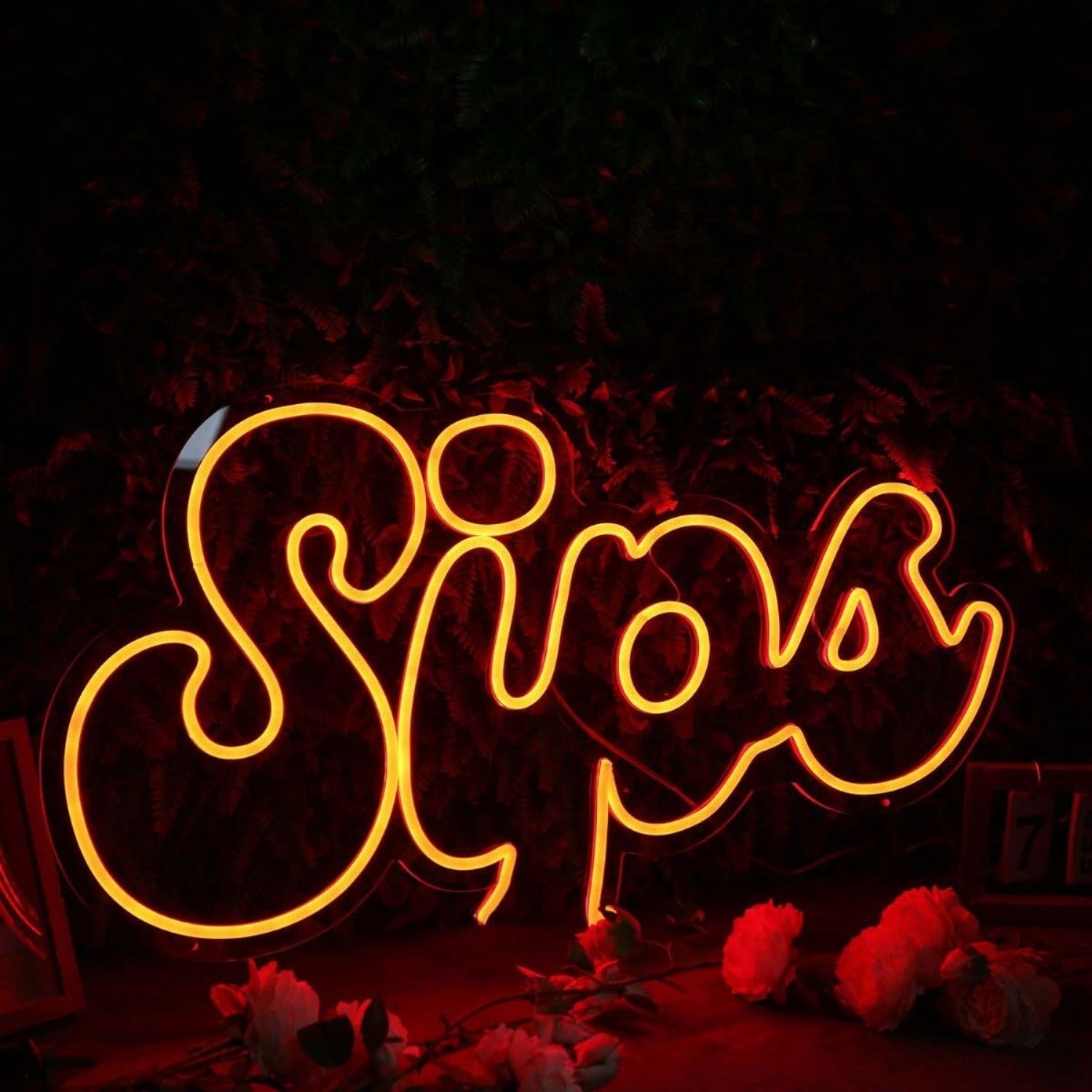 Sips Orange Led Neon Sign For Fun And Social Spaces - Shineneon