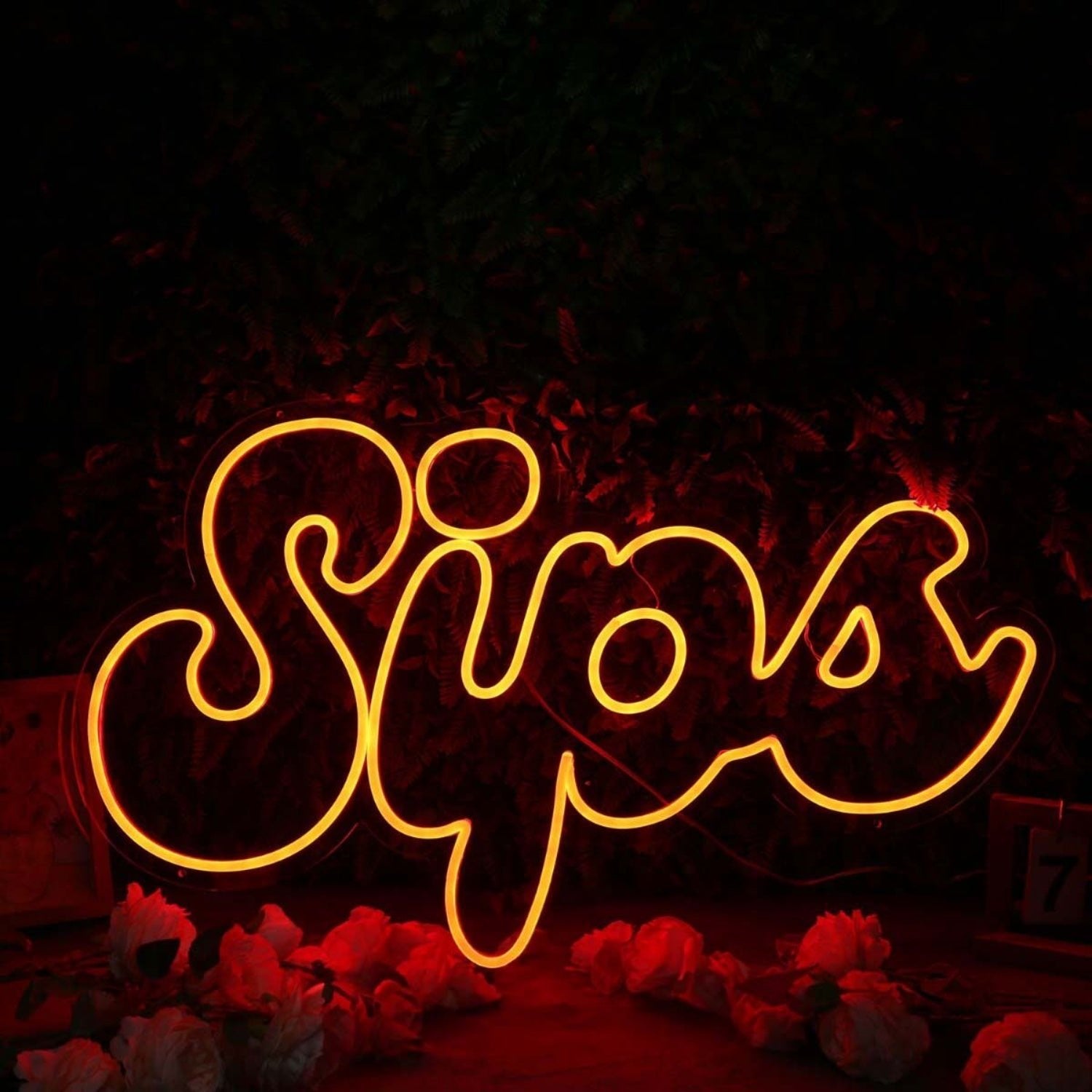 Sips Orange Led Neon Sign For Fun And Social Spaces - Shineneon