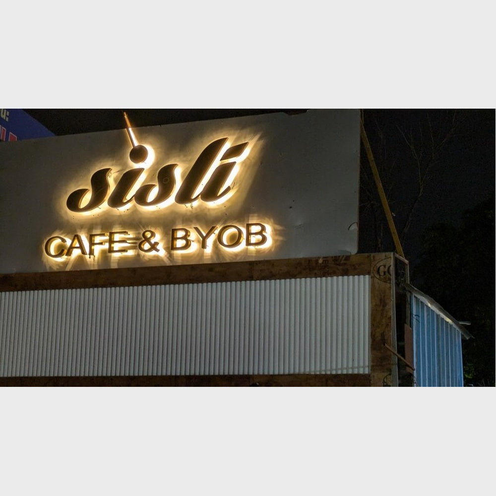 Sisli Cafe Byob 3D Backlit Channel Letters Led Light Sign