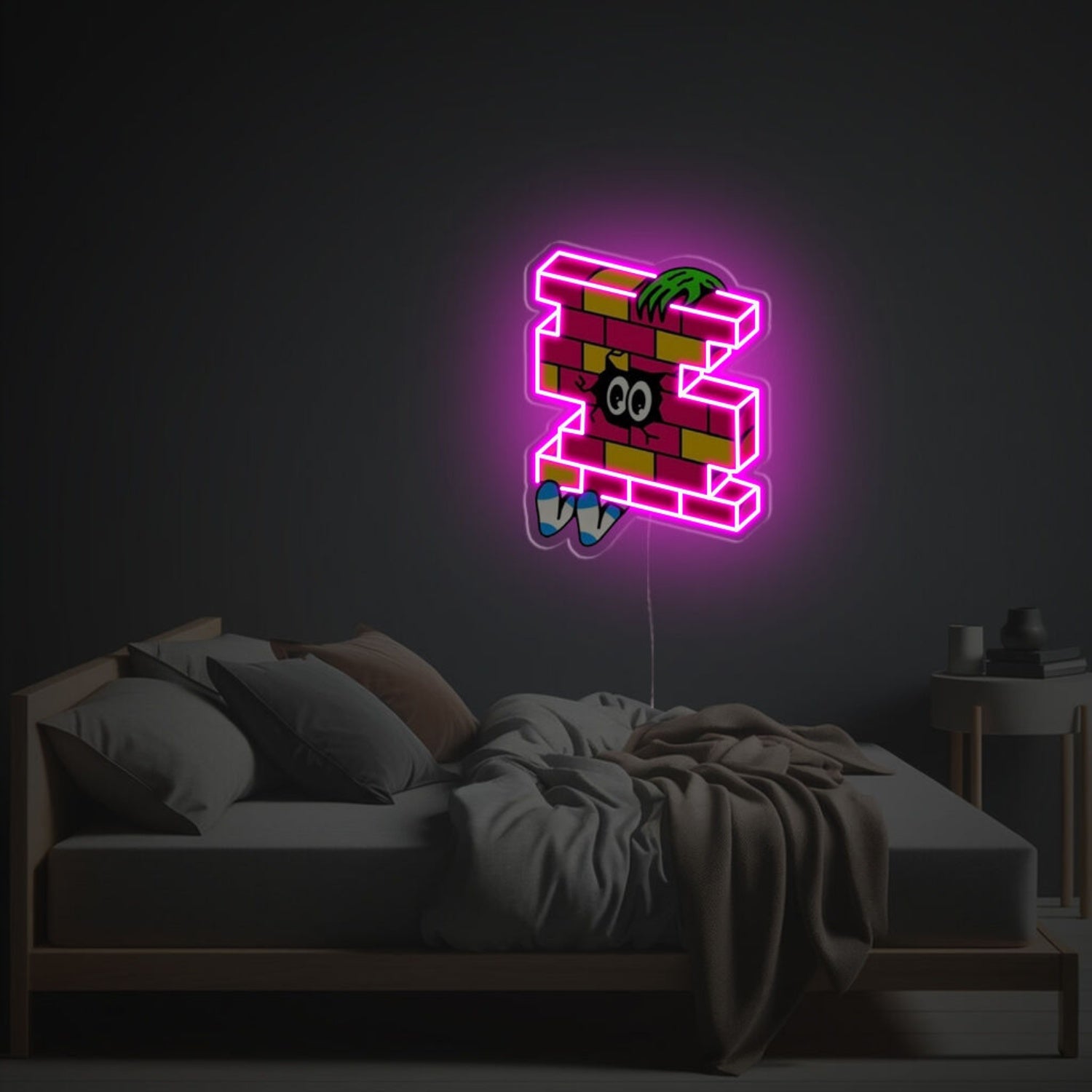Sitting Pinky Wall Man Led Neon Acrylic Artwork Bar | Shineneon
