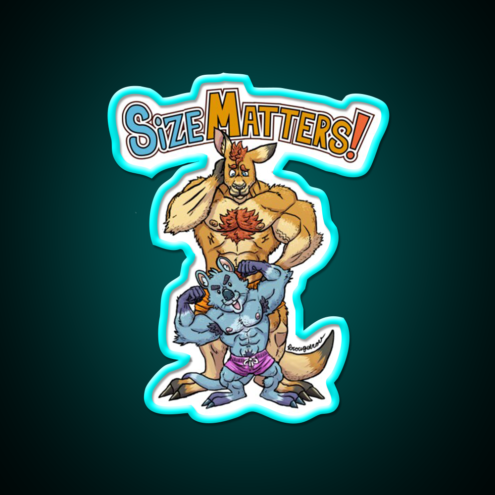 Size Matters Gym Fitness Led Neon Sign Rgb Color