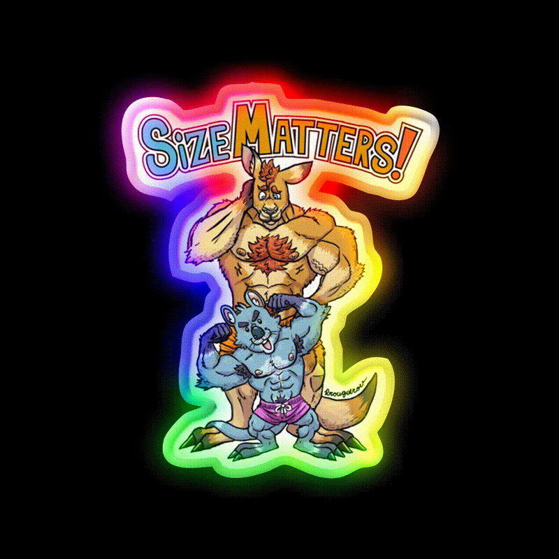 Size Matters Gym Fitness Led Neon Sign Rgb Color