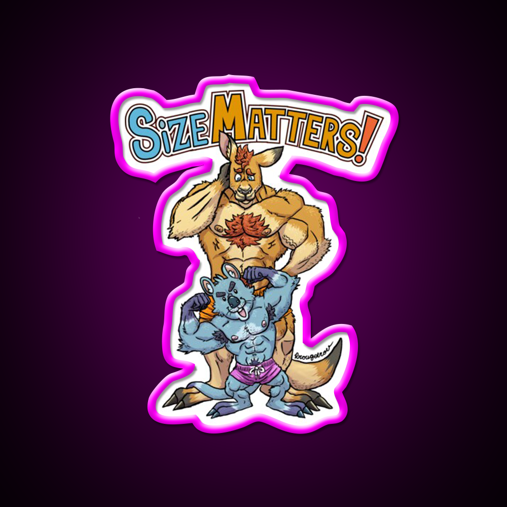 Size Matters Gym Fitness Led Neon Sign Rgb Color