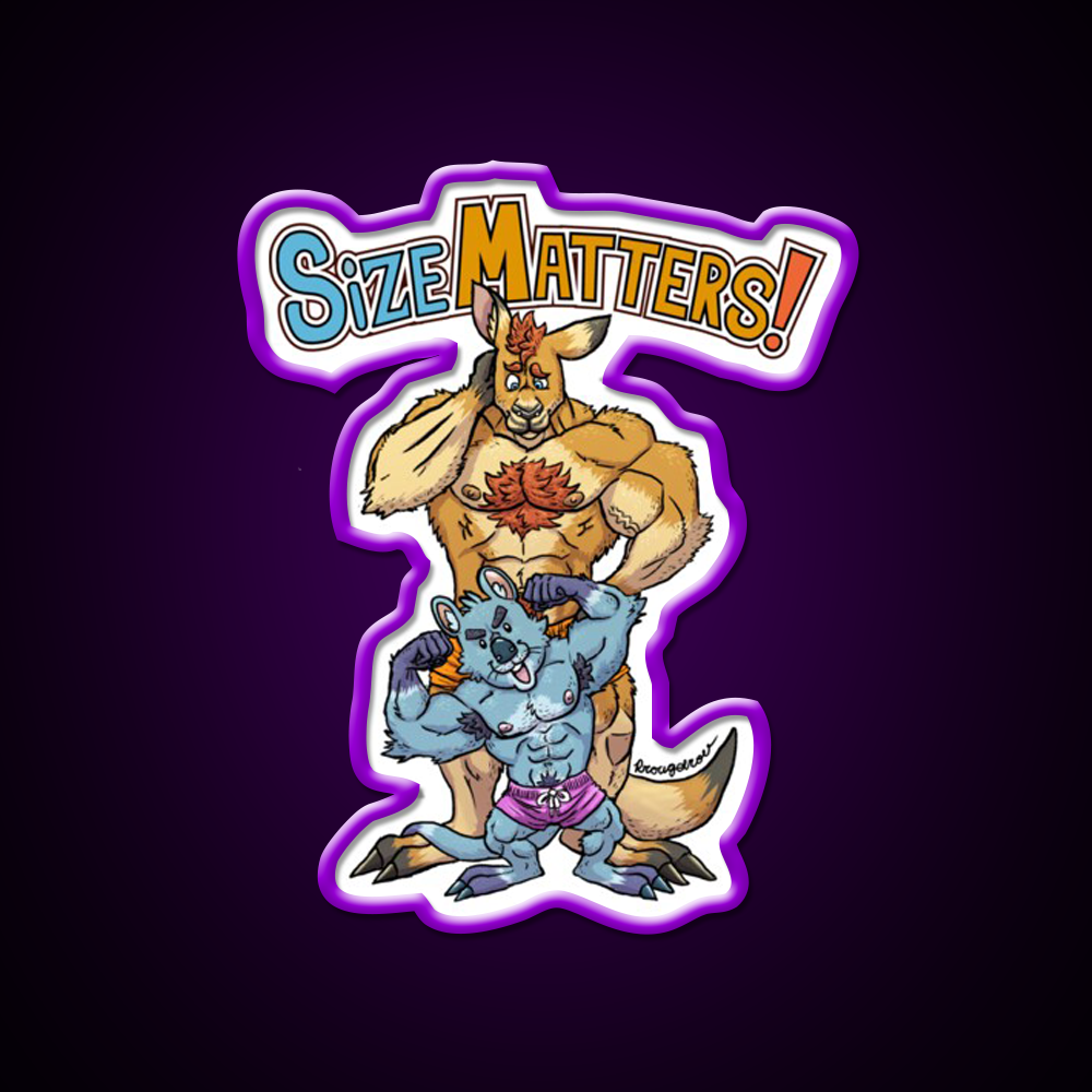 Size Matters Gym Fitness Led Neon Sign Rgb Color