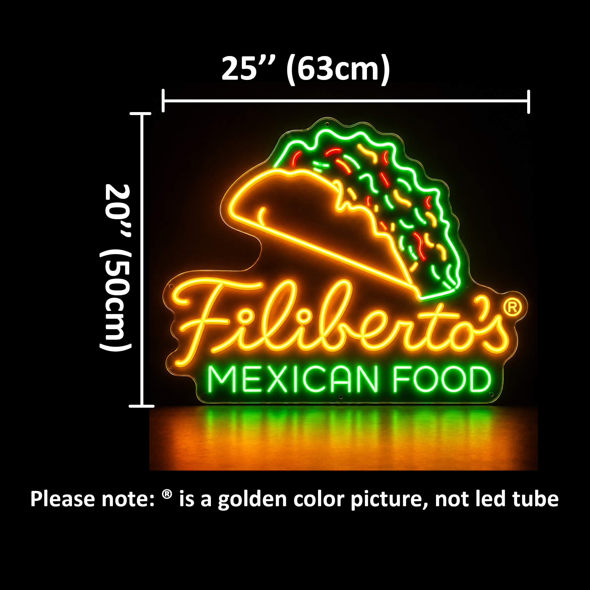 Filiberto's MEXICAN FOOD Custom LED Neon Sign