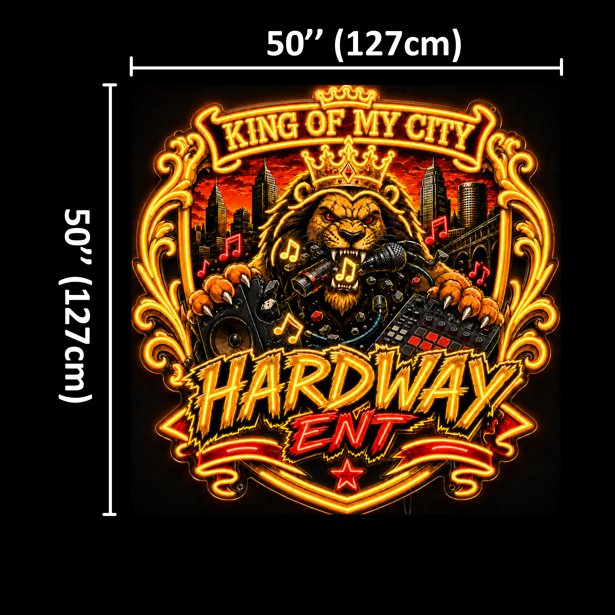 KING OF MY CITY Custom Business LED Neon Sign