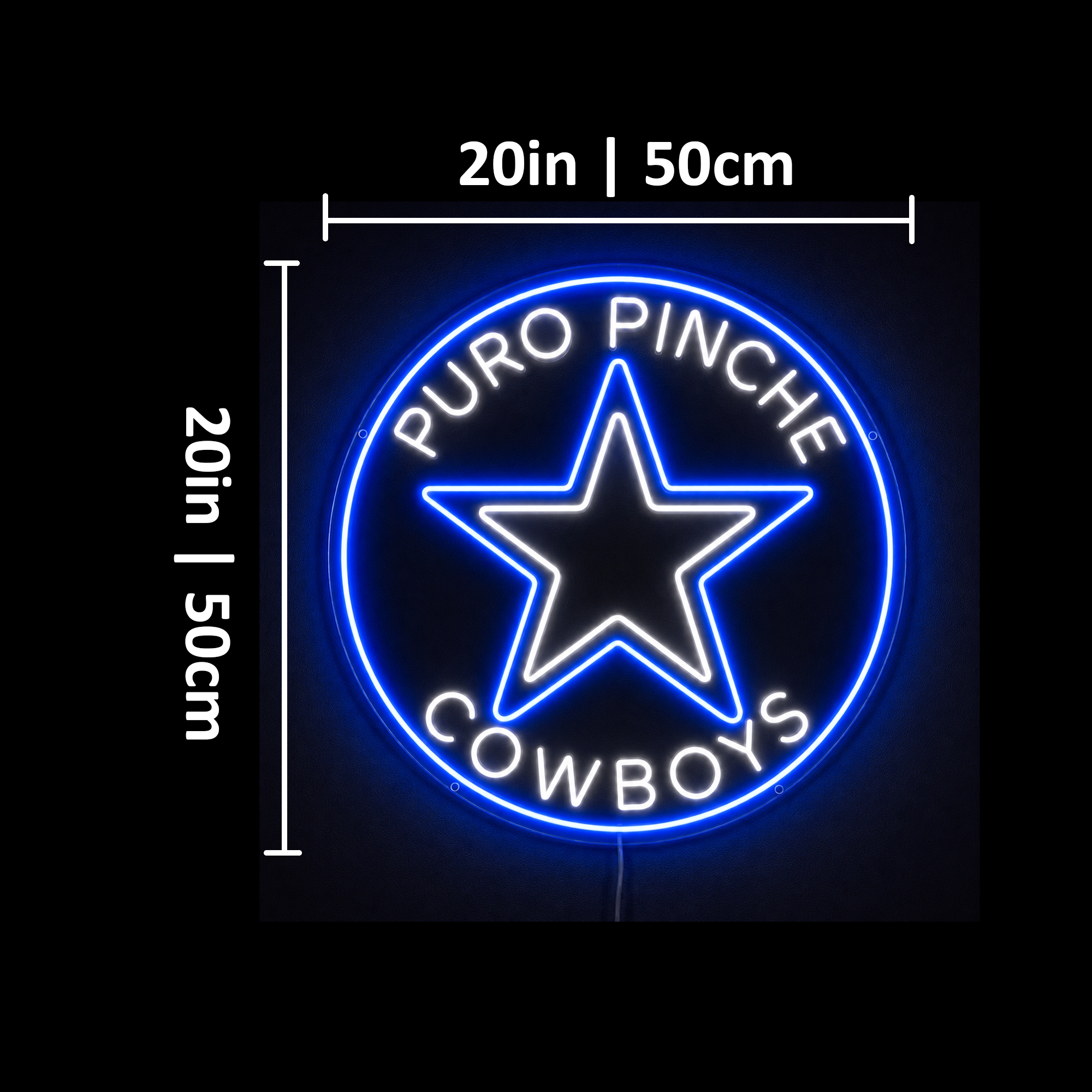 PURO PINCHE COWBOYS Custom Business LED Neon Sign