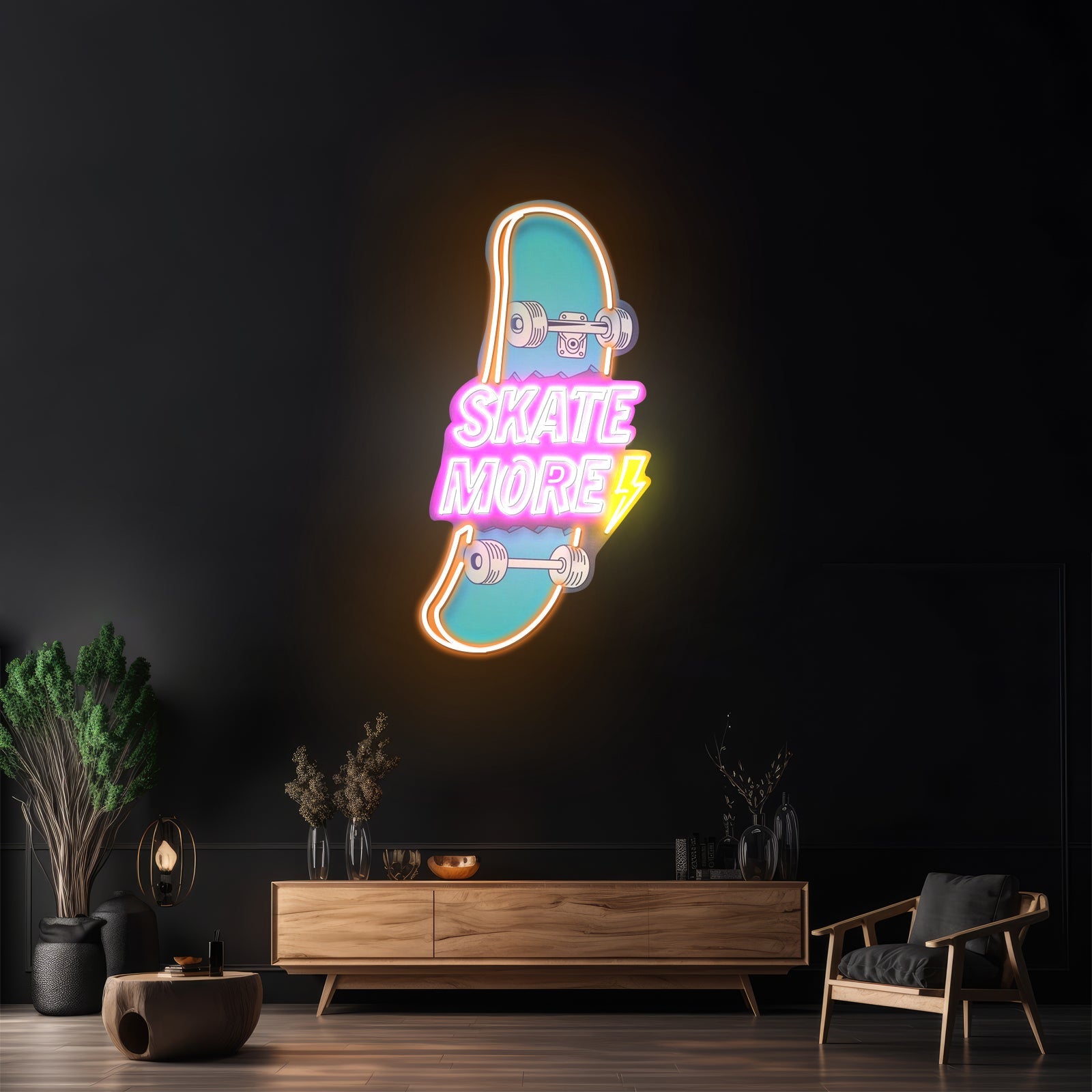 Skate More Custom Led Signs Artwork For Sale - Shineneon