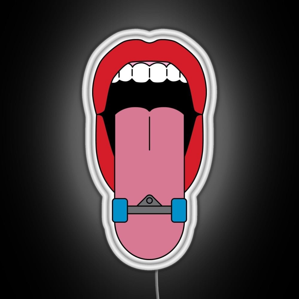 Skateboard Tongue Rgb Led Neon Sign Pop Wall Art - Shineneon