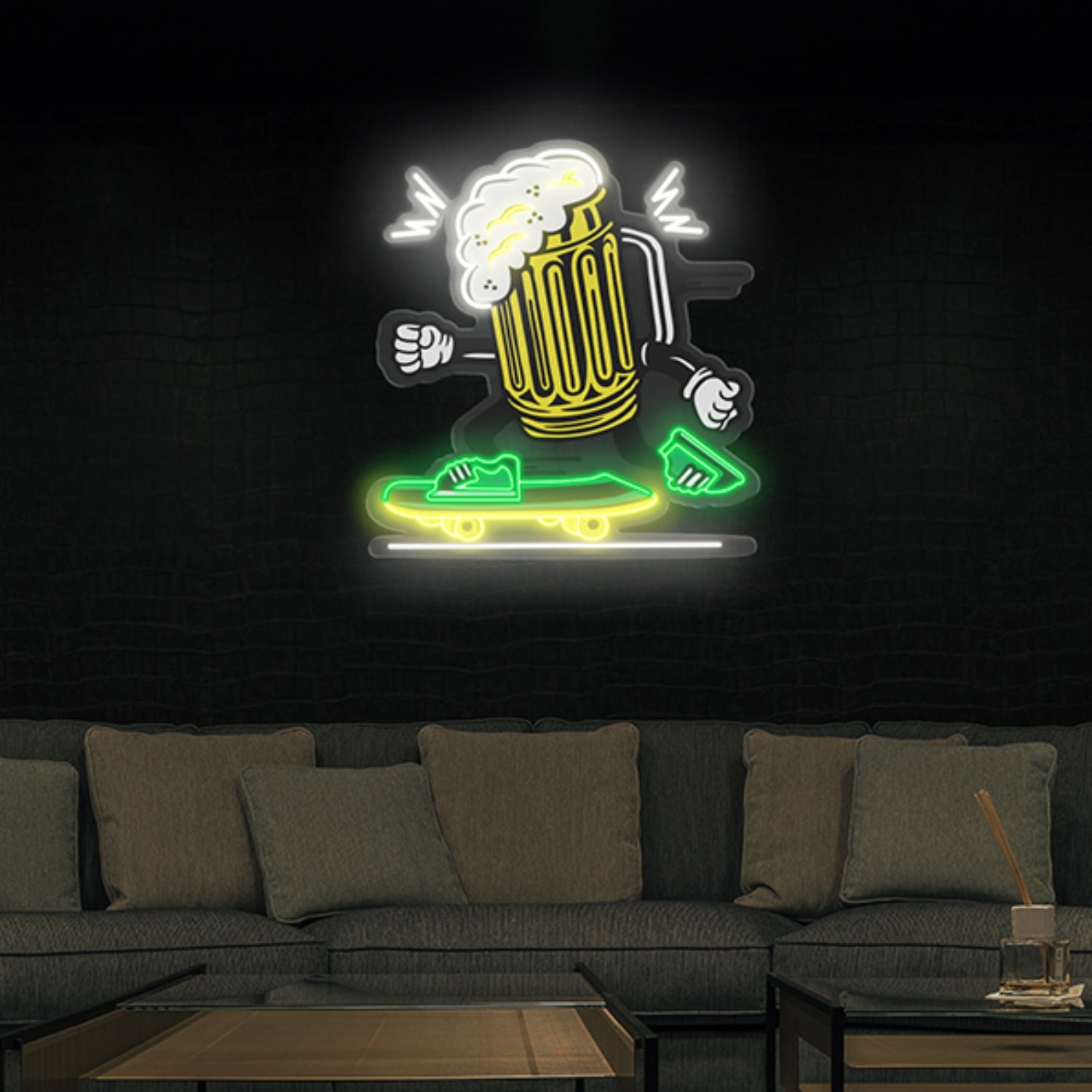 Skateboarders Brew Neon Sign Wall Art Decor | Shineneon