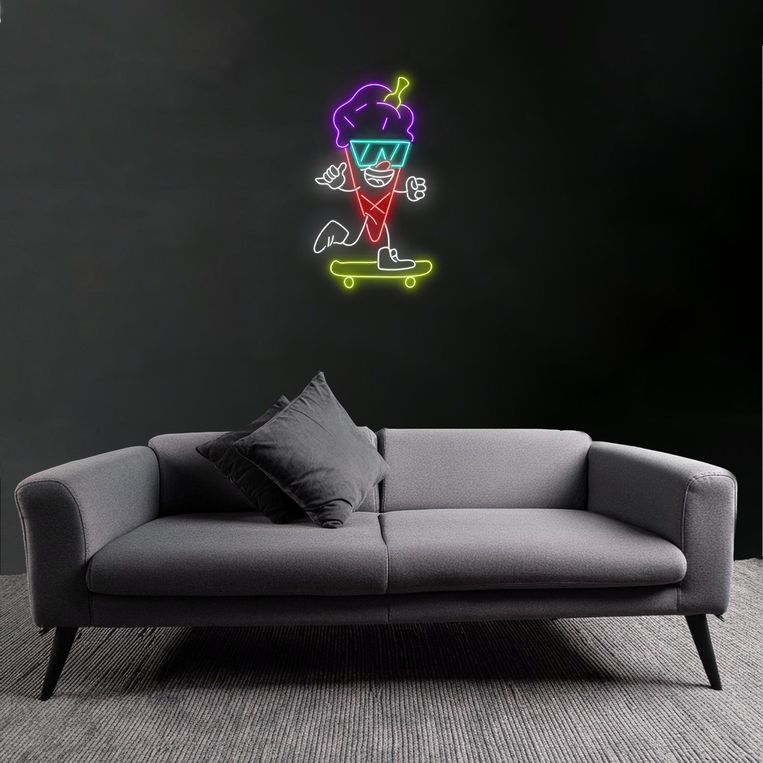 Skateboarding Ice Cream Led Neon Sign | Shineneon