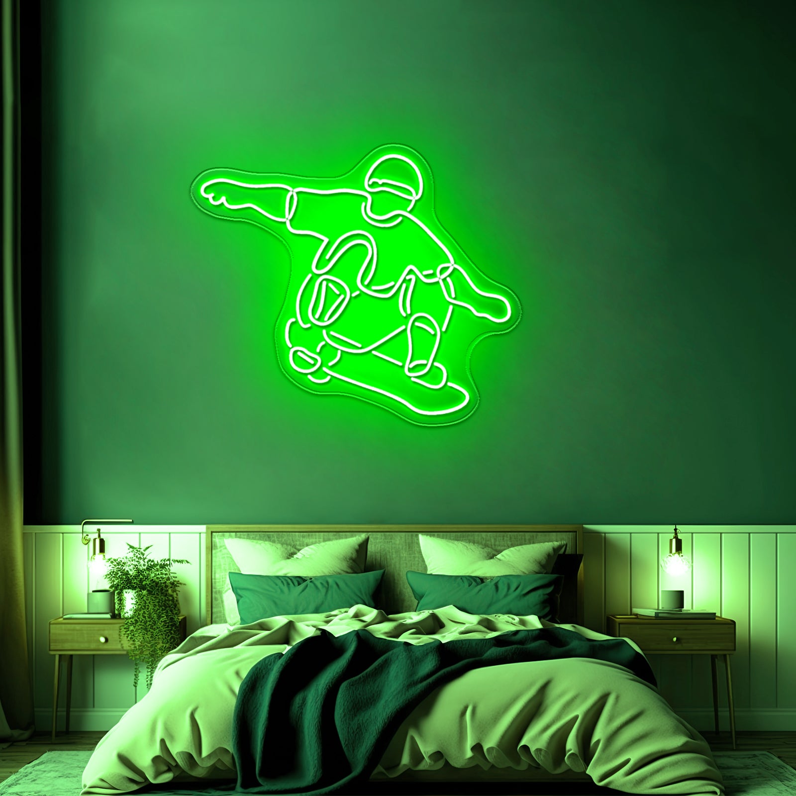 Skater Boy Artistic Neon Signs Wall Art Led Signs