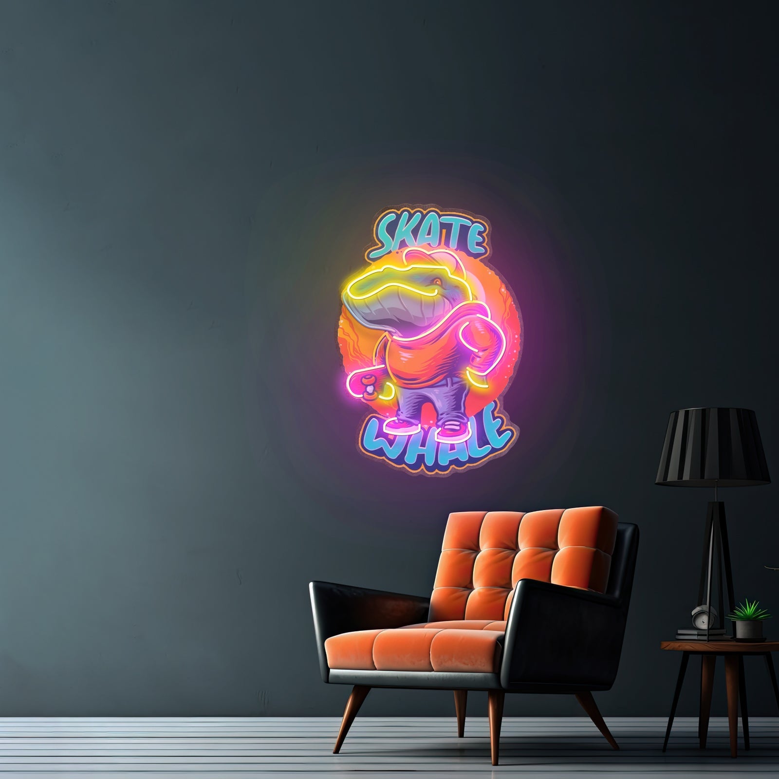 Skater Whale Led Neon Sign Light Custom Led Signs - Shineneon