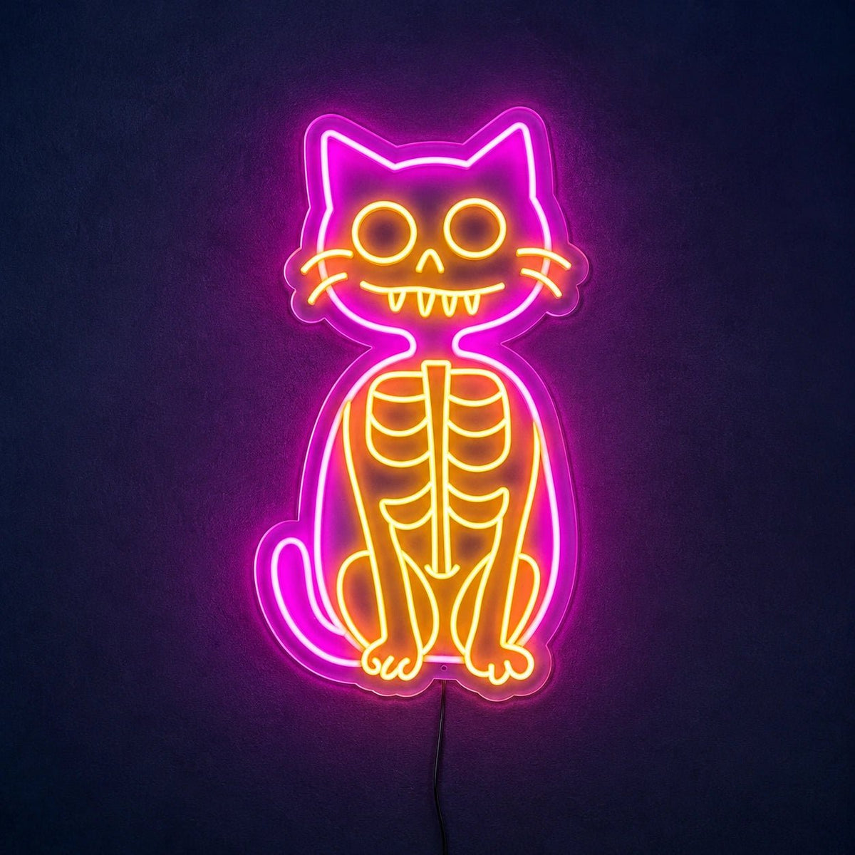 Skeleton Cat LED Neon Sign - Shineneon