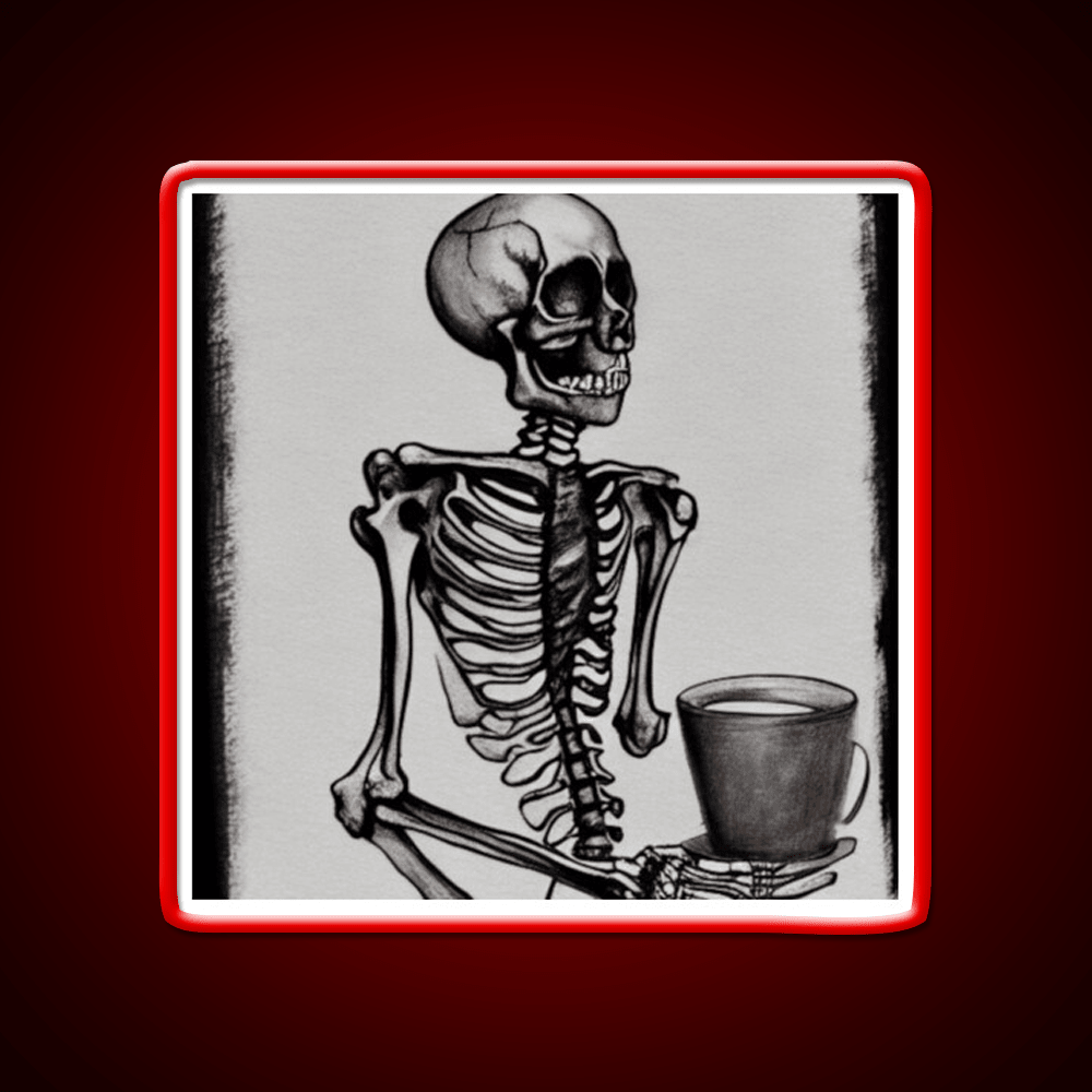 Skeleton Drinks Coffee Seasons Cafe Led Neon Sign Espresso Bar Art Rgb Color - Shineneon