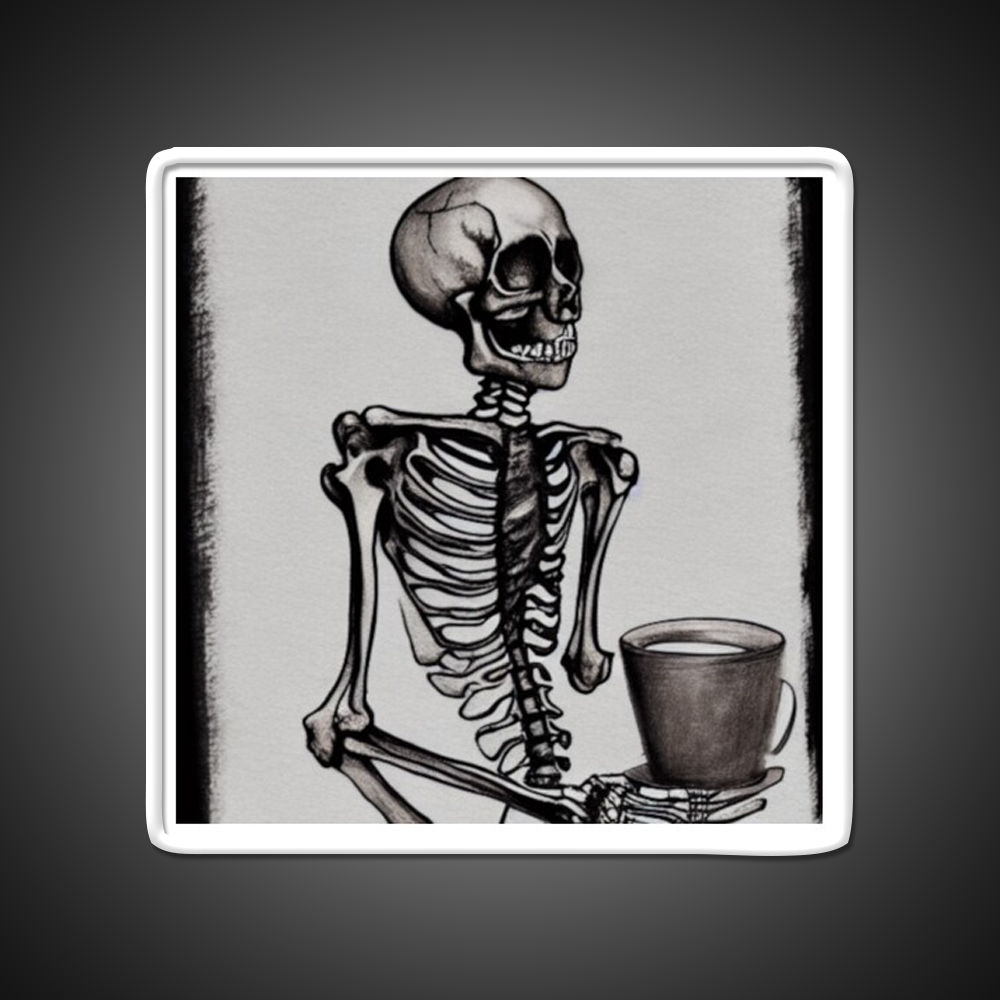 Skeleton Drinks Coffee Seasons Cafe Led Neon Sign Espresso Bar Art Rgb Color