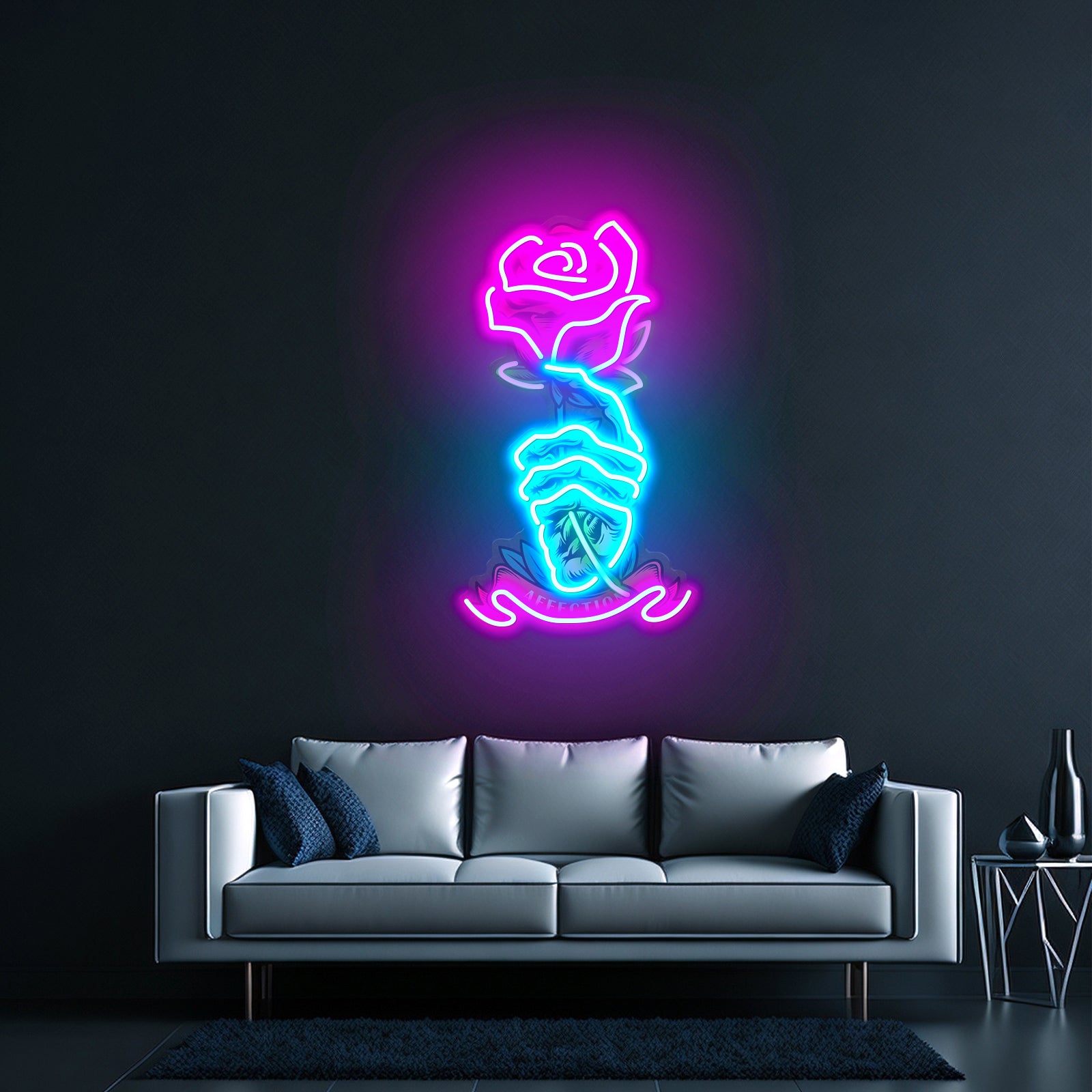 Skull And Headphones Custom Led Signs Artwork For Sale