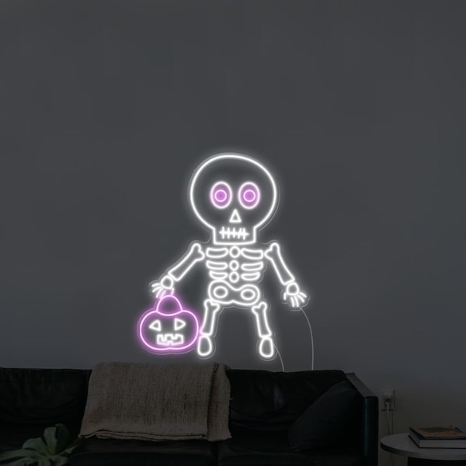 Skeleton Pumpkin Halloween Led Neon Sign Wall Art | Shineneon
