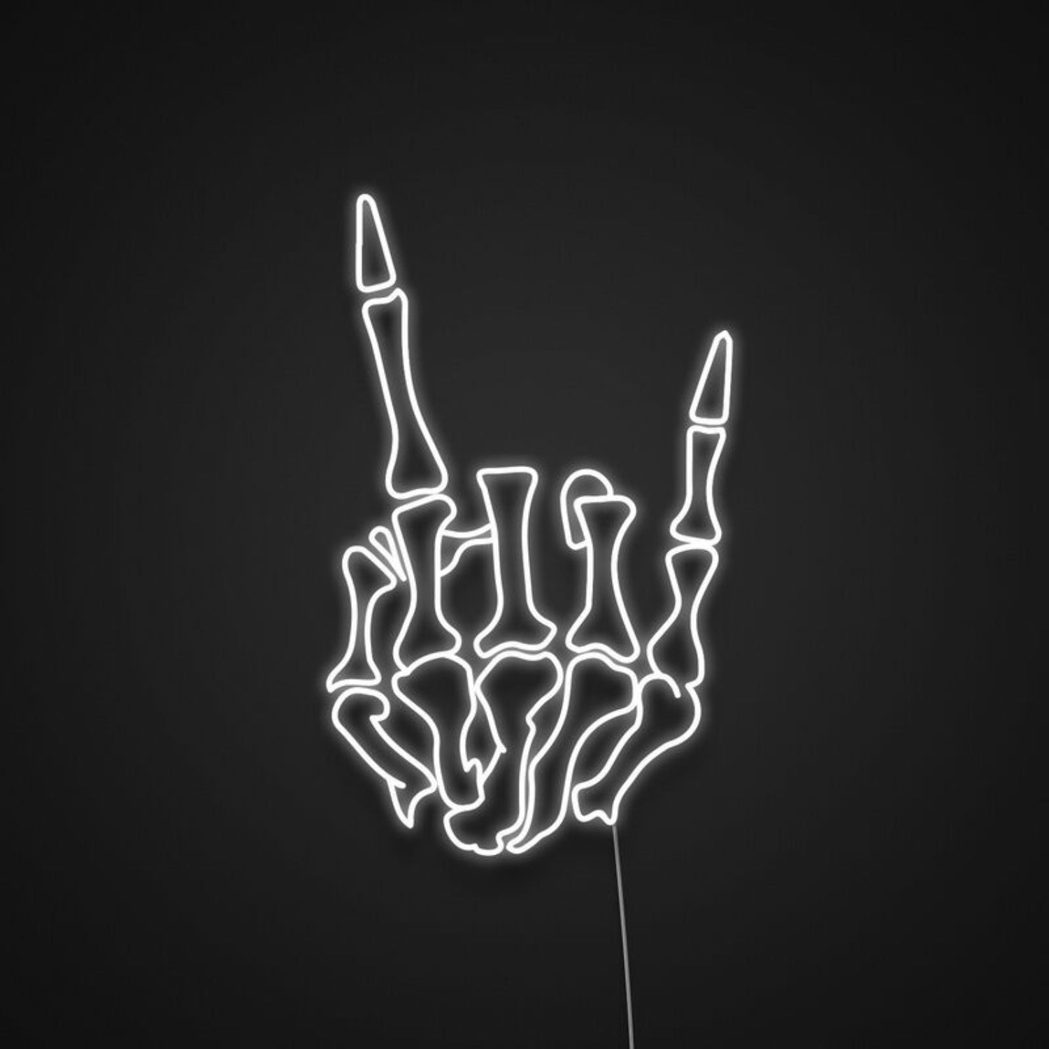 Skeleton Rock Hand Neon Sign For Edgy And Unique Decor | Shineneon