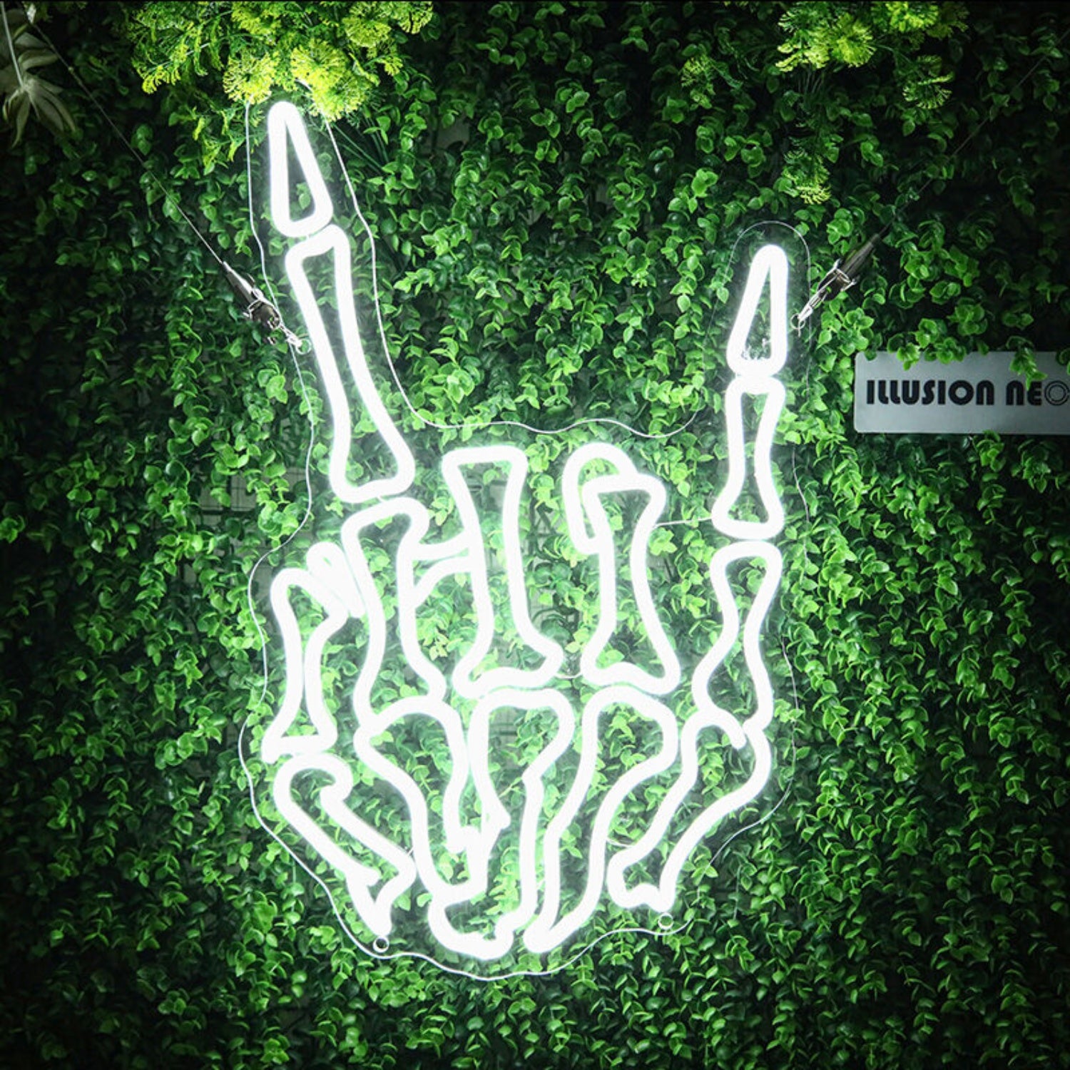 Skeleton Rock Hand Neon Sign For Edgy And Unique Decor | Shineneon