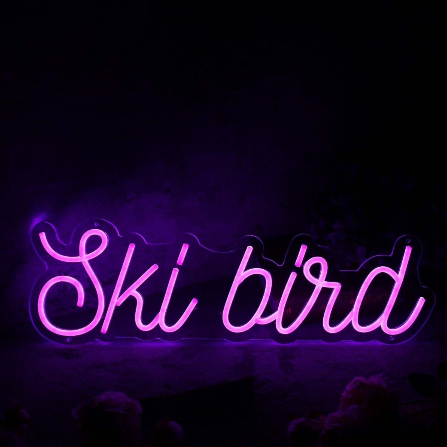 Ski Bird Purple Led Neon Sign - Shineneon