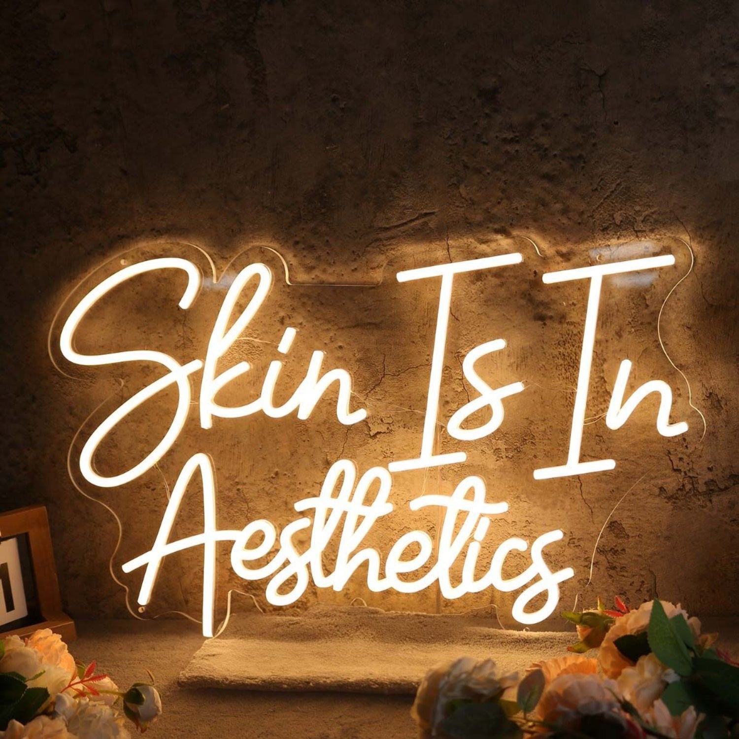 Skin Is In Aesthetics Yellow Led Neon Sign - Shineneon