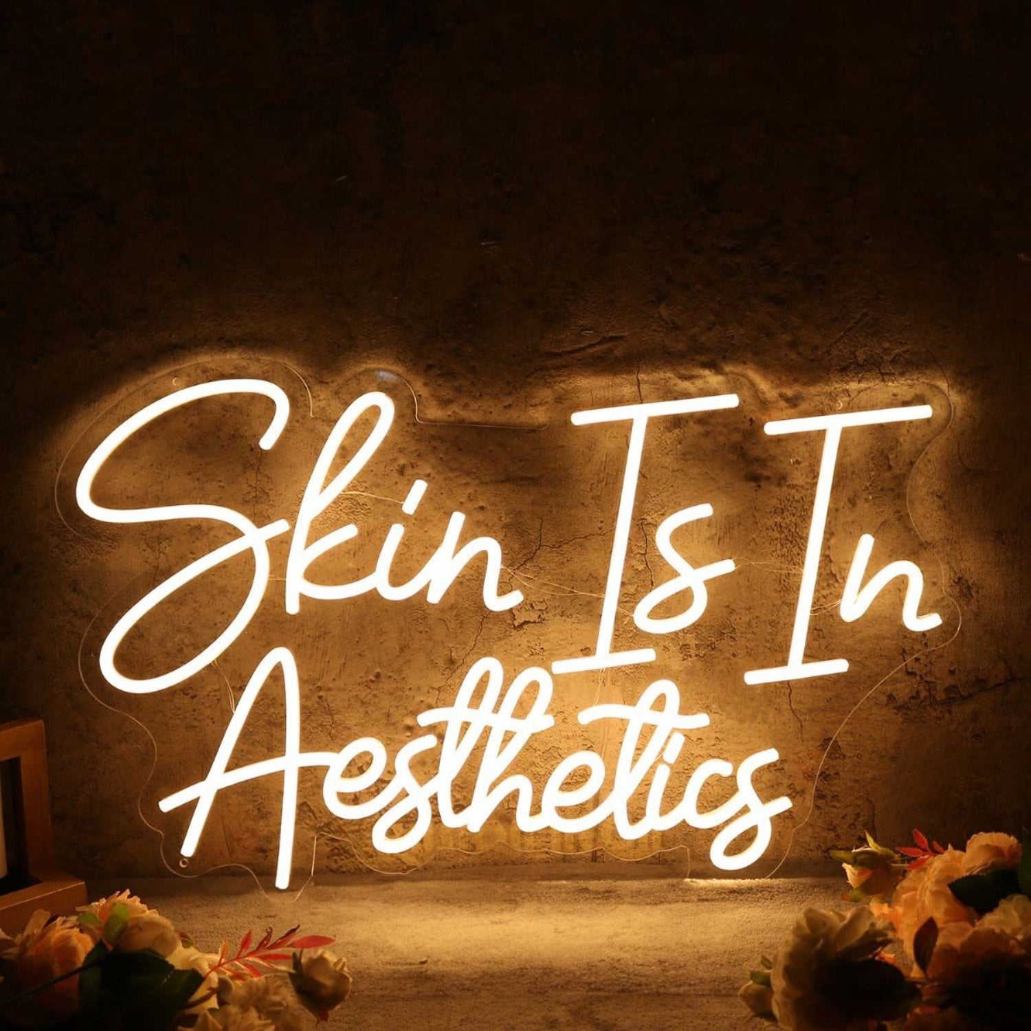Skin Is In Aesthetics Yellow Led Neon Sign - Shineneon