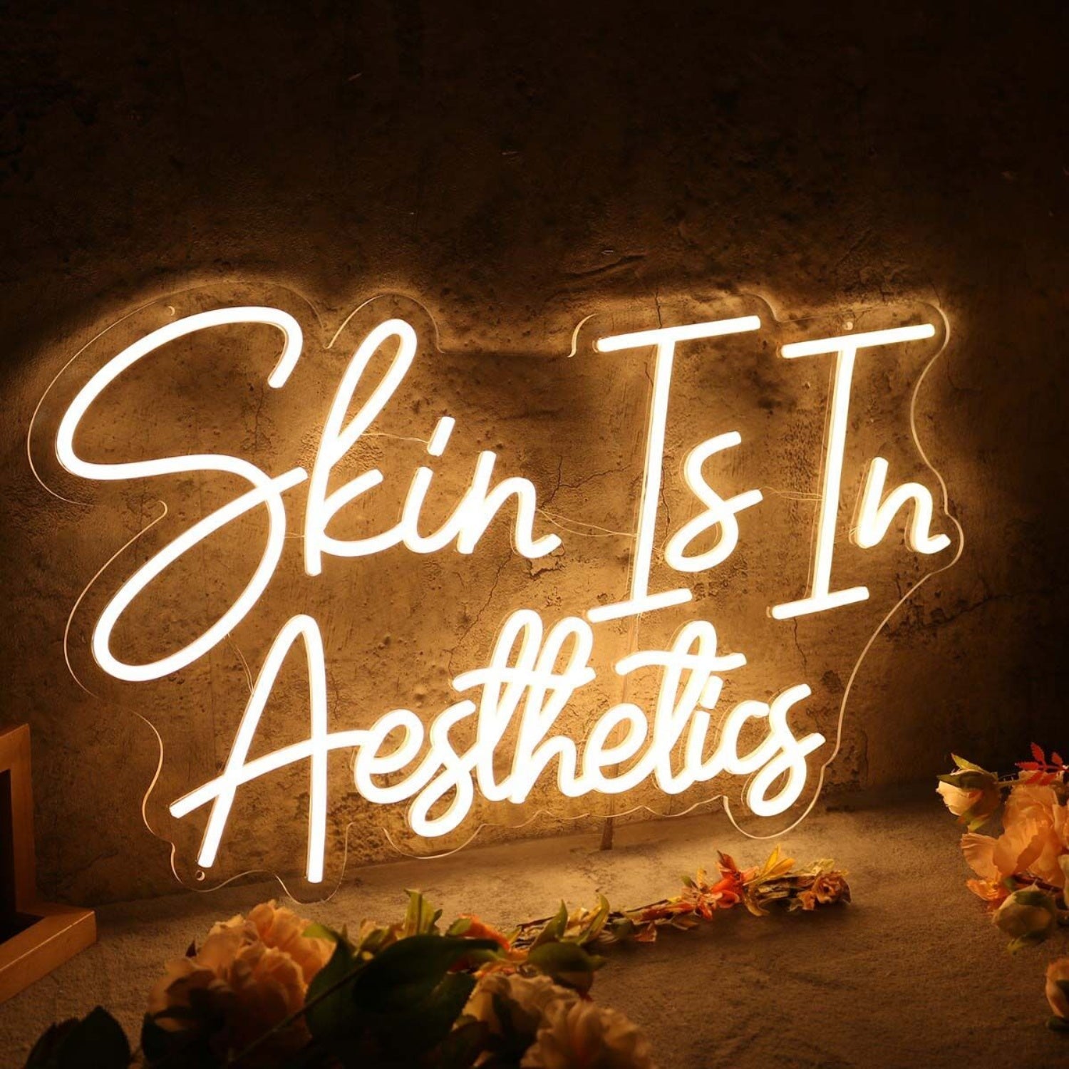 Skin Is In Aesthetics Yellow Led Neon Sign - Shineneon