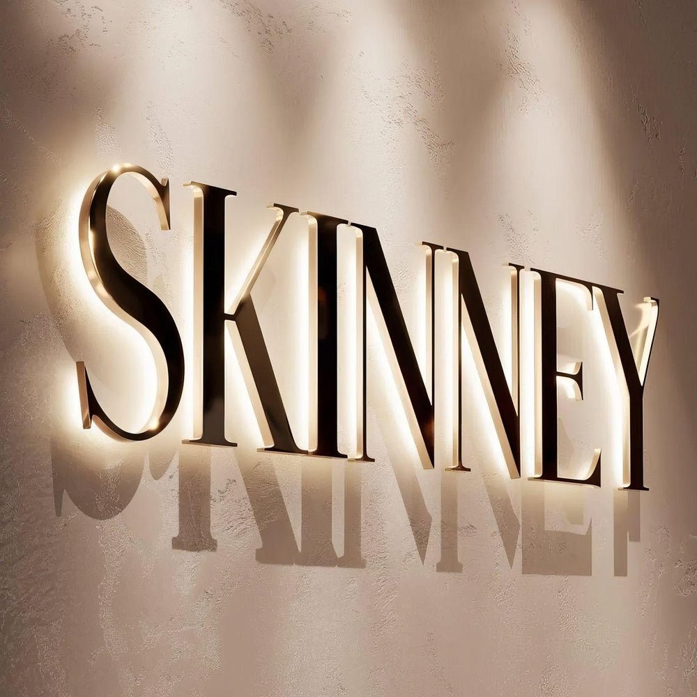 Skinney 3D Backlit Letters Business Metal Led Sign - Shineneon