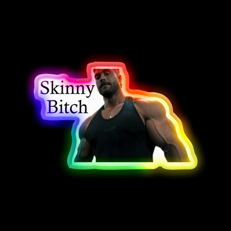 Skinny Bitch By Chris Bumstead Cbum Gym Fitness Led Neon Sign Rgb Color