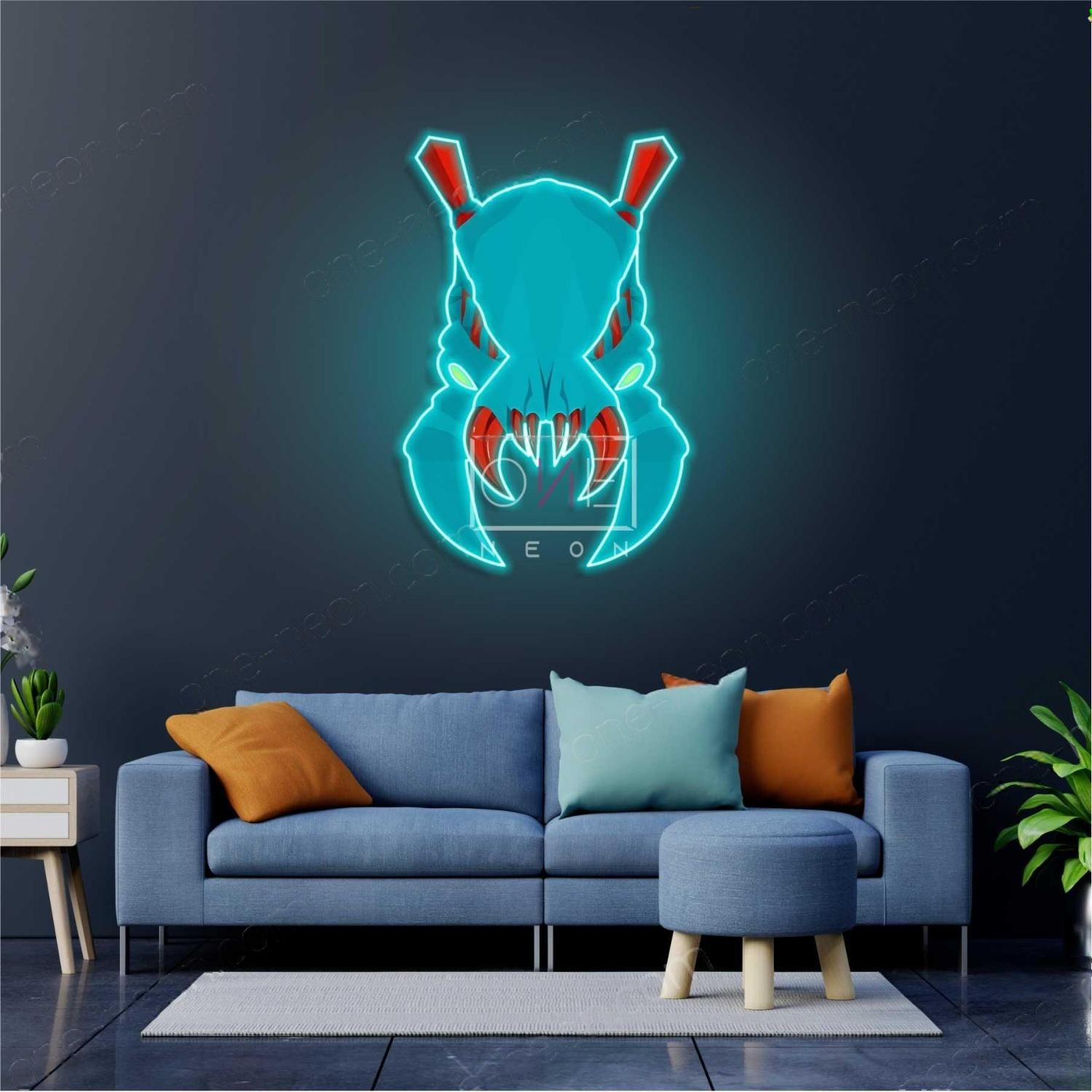 Skitskurr Monster Blue Red Yellow Led Neon Sign For Home Decor | Shineneon