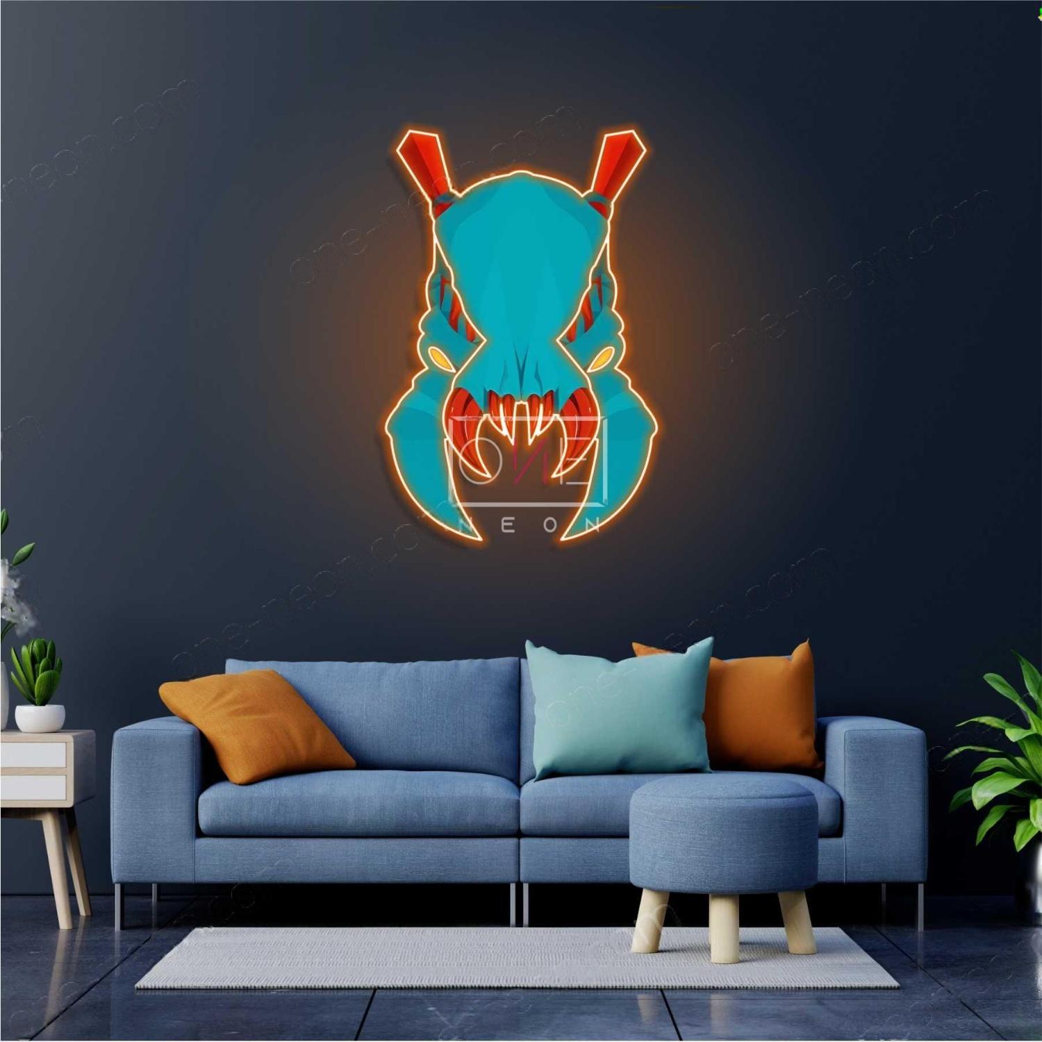 Skitskurr Monster Blue Red Yellow Led Neon Sign For Home Decor | Shineneon