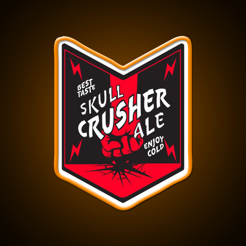 Skull Crusher Ale Beer Bar Decor Led Neon Sign Rgb Color - LED neon sign view 5