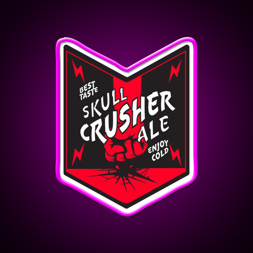 Skull Crusher Ale Beer Bar Decor Led Neon Sign Rgb Color - LED neon sign close-up detail
