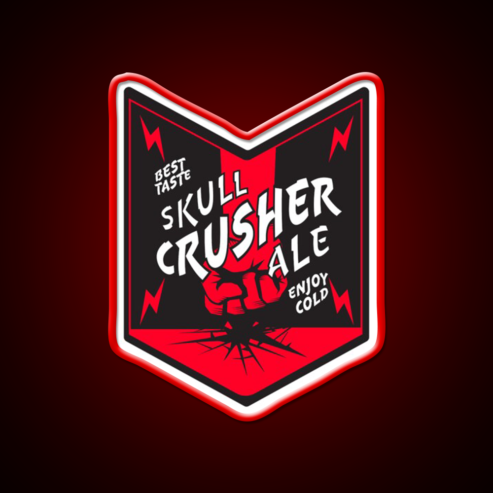 Skull Crusher Ale Beer Bar Decor Led Neon Sign Rgb Color - LED neon sign view 9