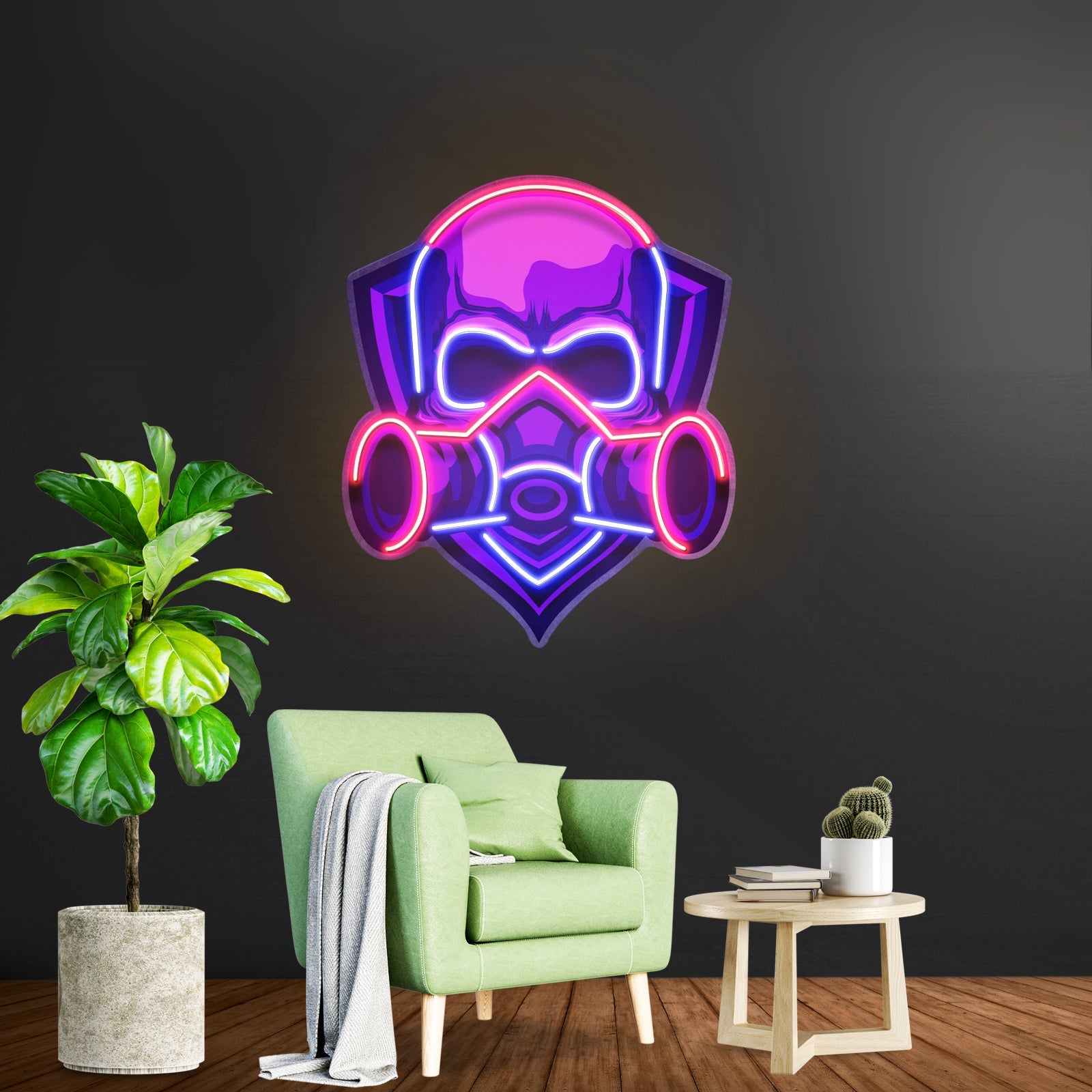 Skull Gas Mask Led Neon Sign Light Custom Led Signs - Shineneon