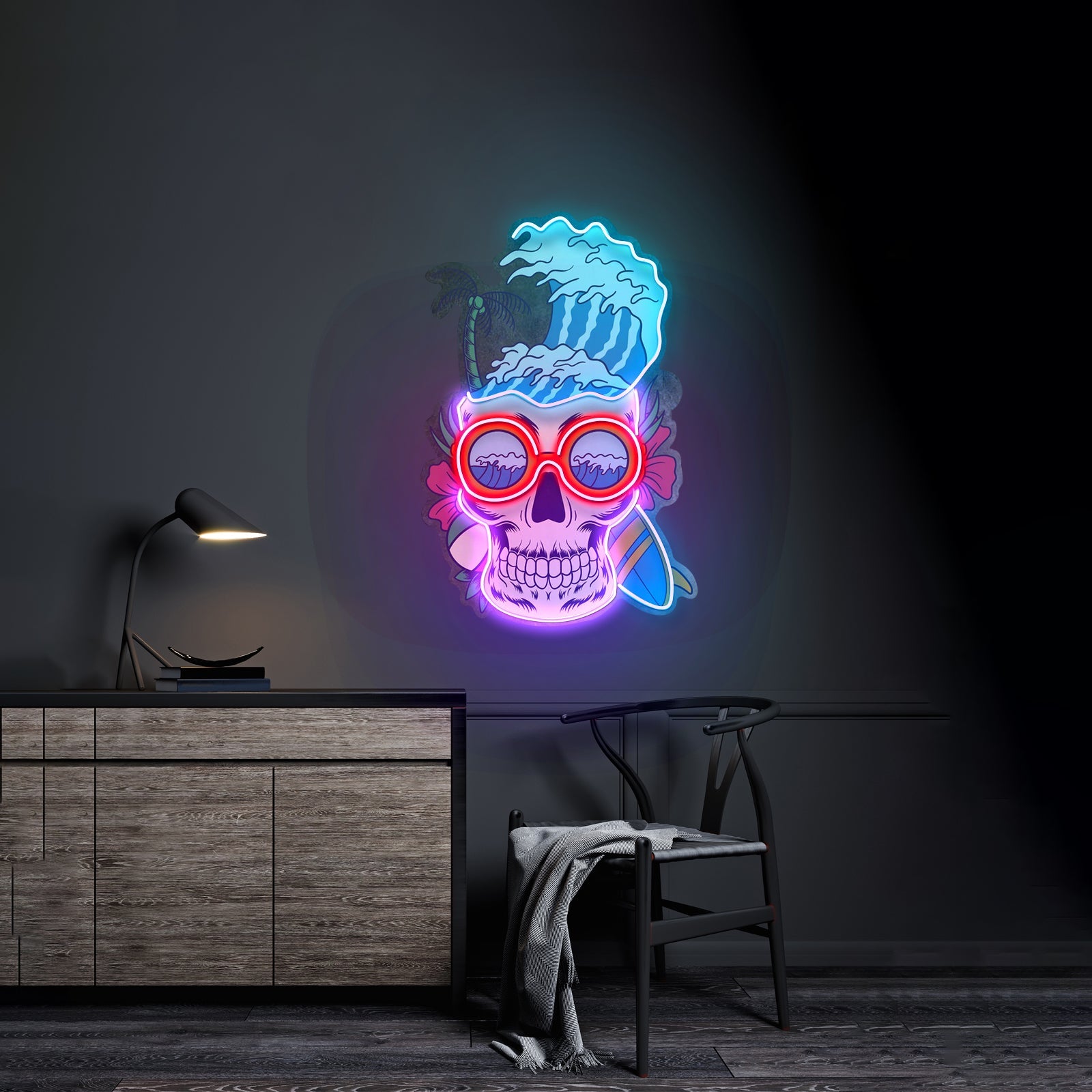 Skull Head Neon Sign Aesthetic Neon Sign Wall Dec - Shineneon