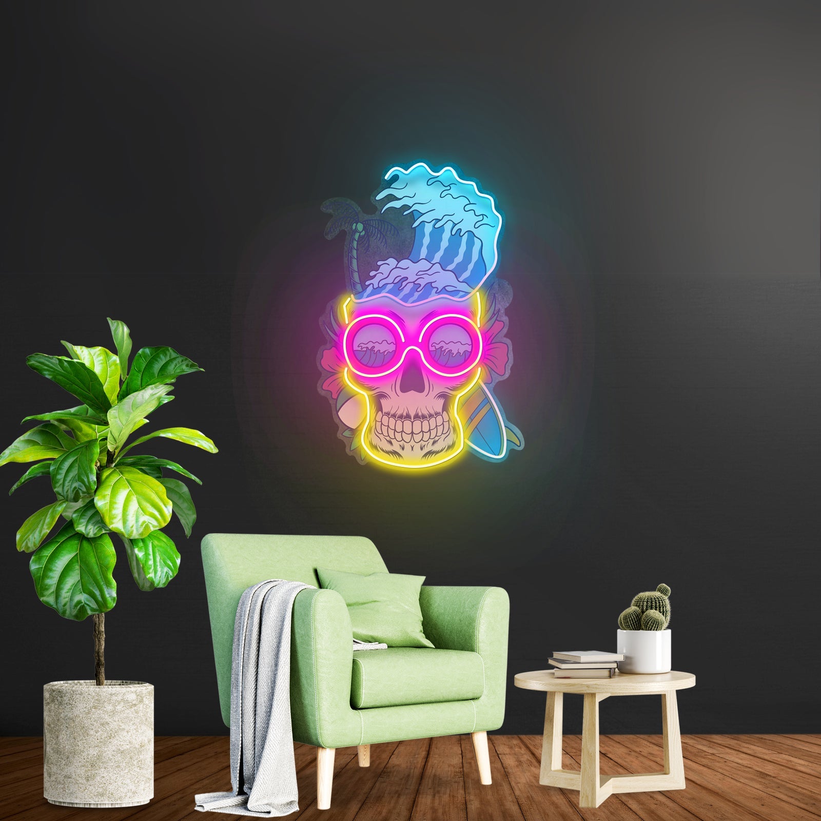 Skull Head Neon Sign Aesthetic Neon Sign Wall Dec - Shineneon
