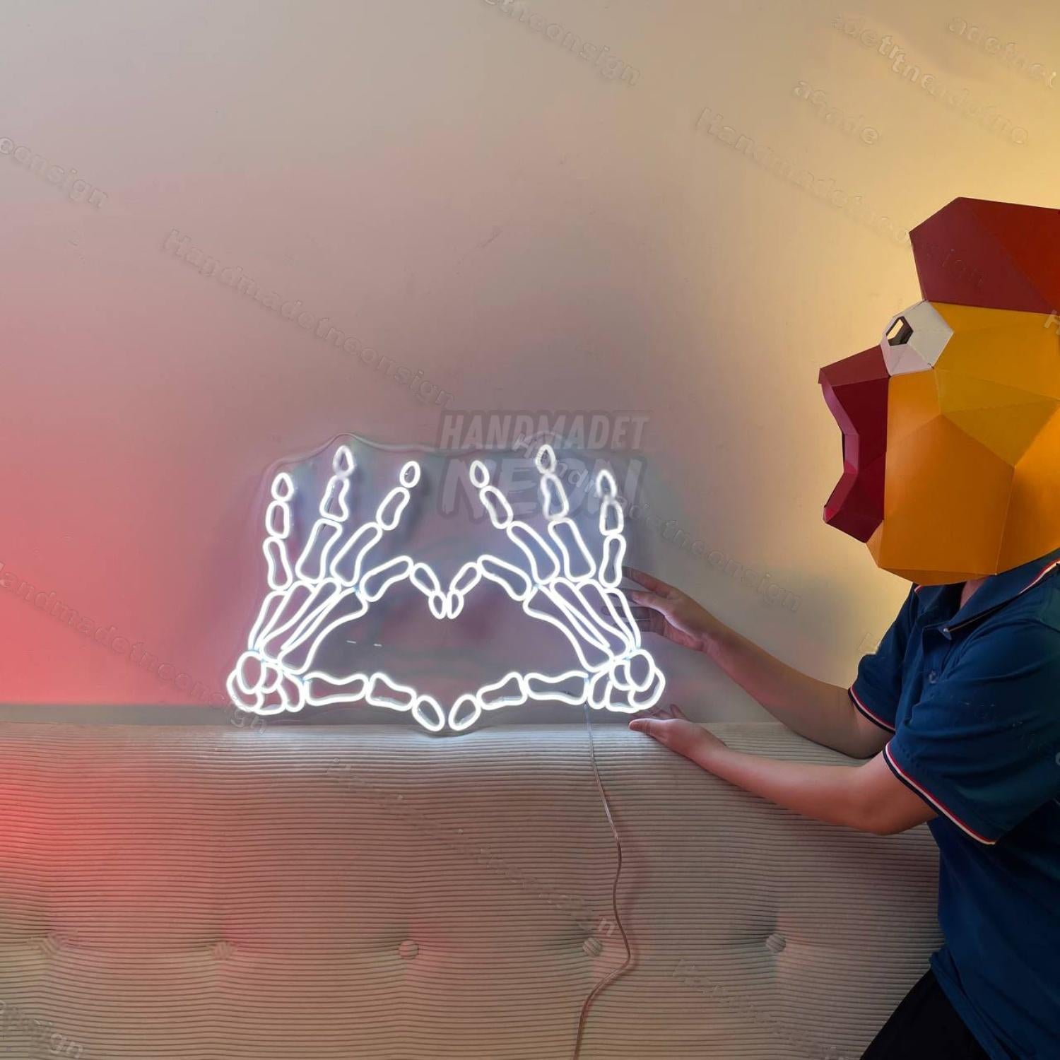 Skull Heart Led Neon Sign Neon Skull | Shineneon