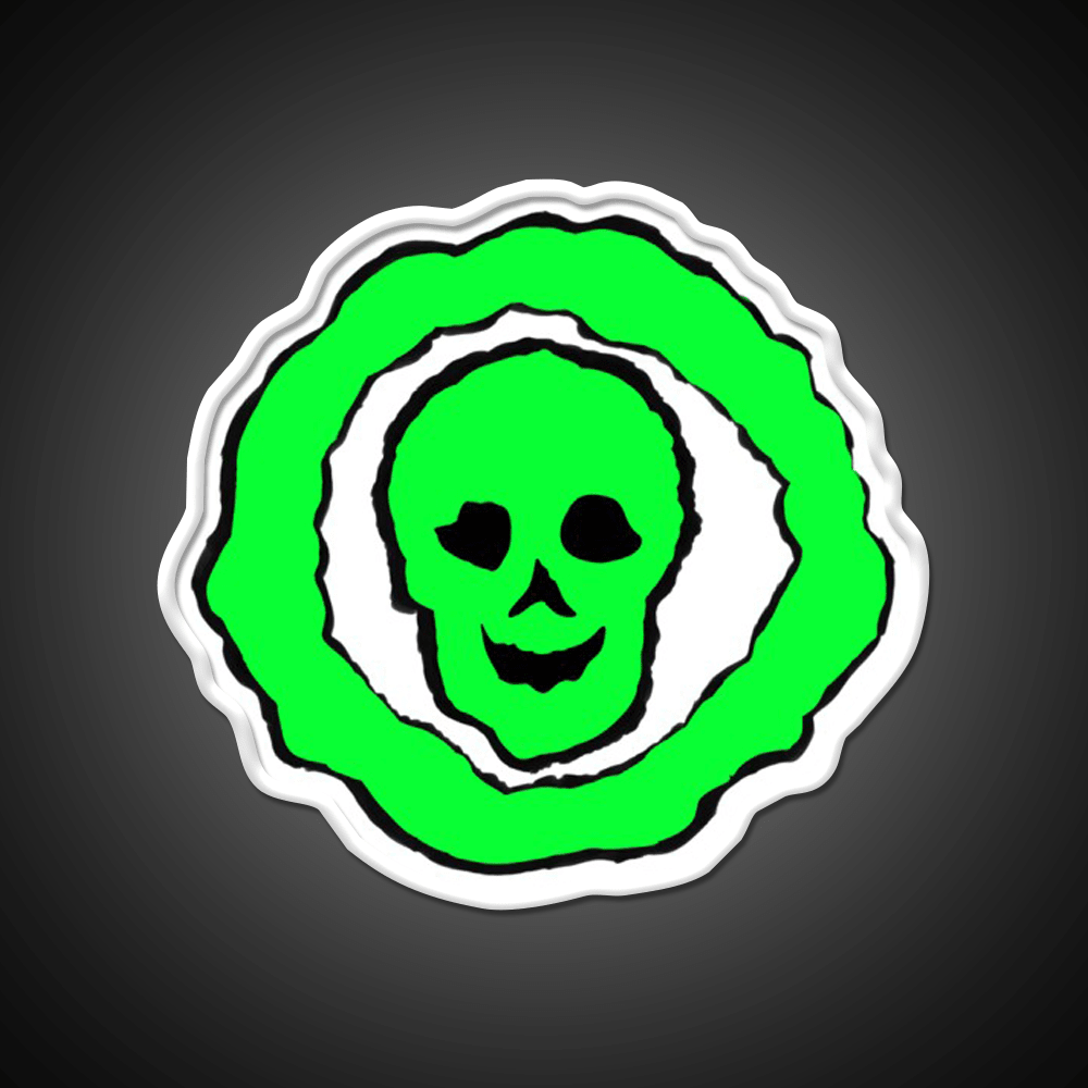 Skull Hemp Inspired Green Leaf Led Neon Sign Wall Decor Rgb Color - Shineneon